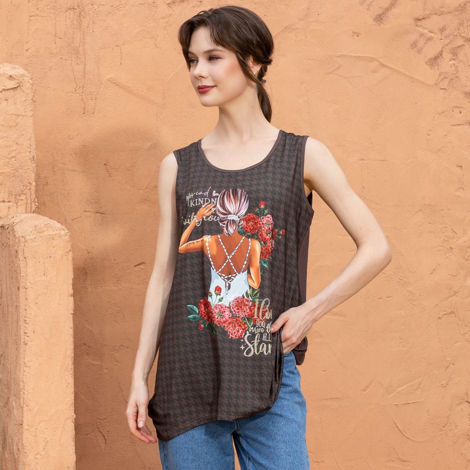 NICOLE LEE TUNICA TOP CON BRILLANTINI (<tc>LADIES NIGHT OUT</tc>)