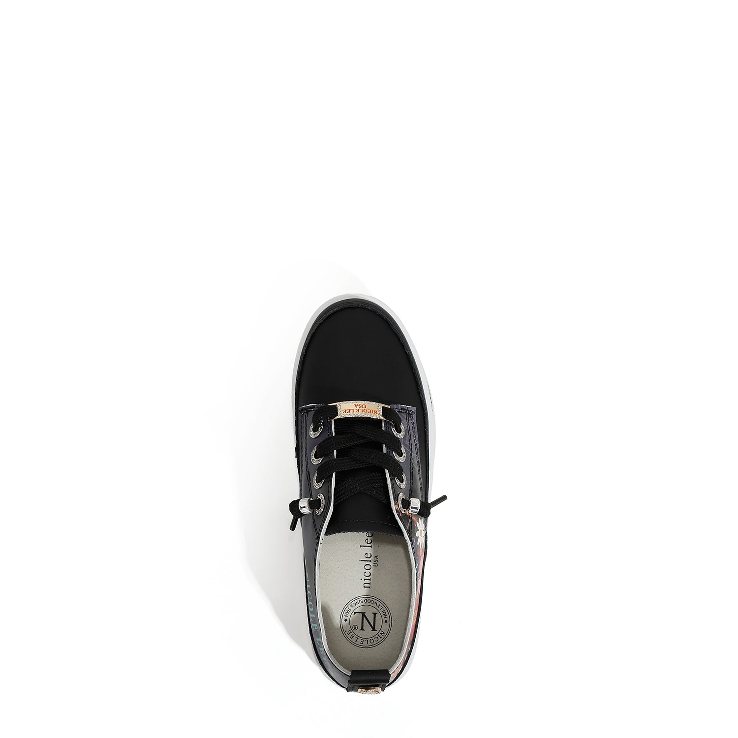 SNEAKER IN PELLE CON PLATEAU E STRASS (<tc>DREAM COMES TRUE</tc>)