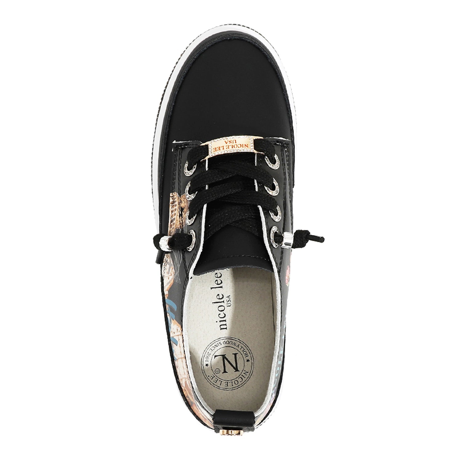 SNEAKER IN PELLE CON PLATEAU E STRASS (<tc>MARTHA TRAVELS ITALY</tc>)