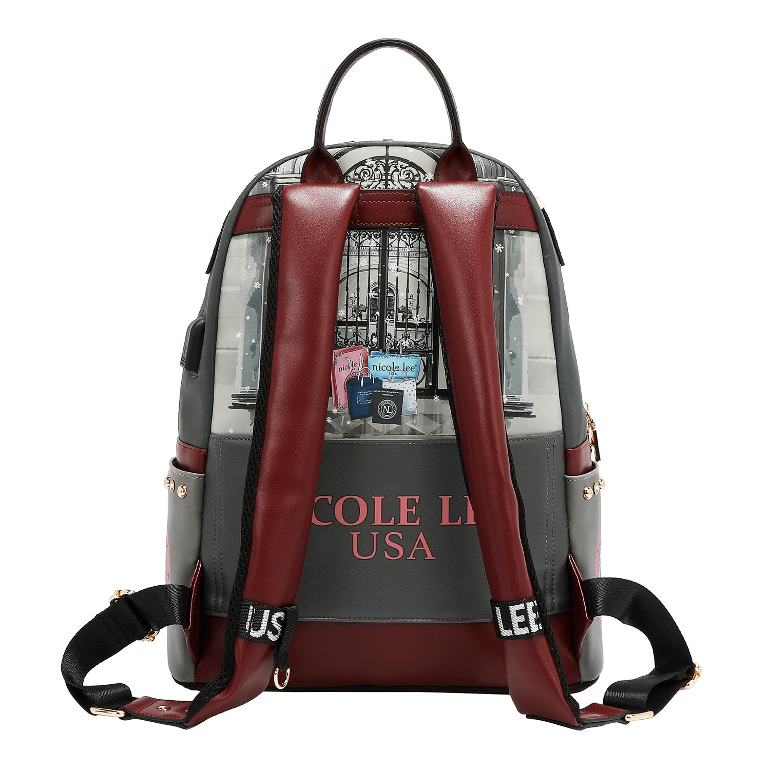 SAC À DOS POUR ORDINATEUR PORTABLE AVEC PORT DE CHARGEMENT USB (<tc>MODA SNOWFLAKE</tc>)