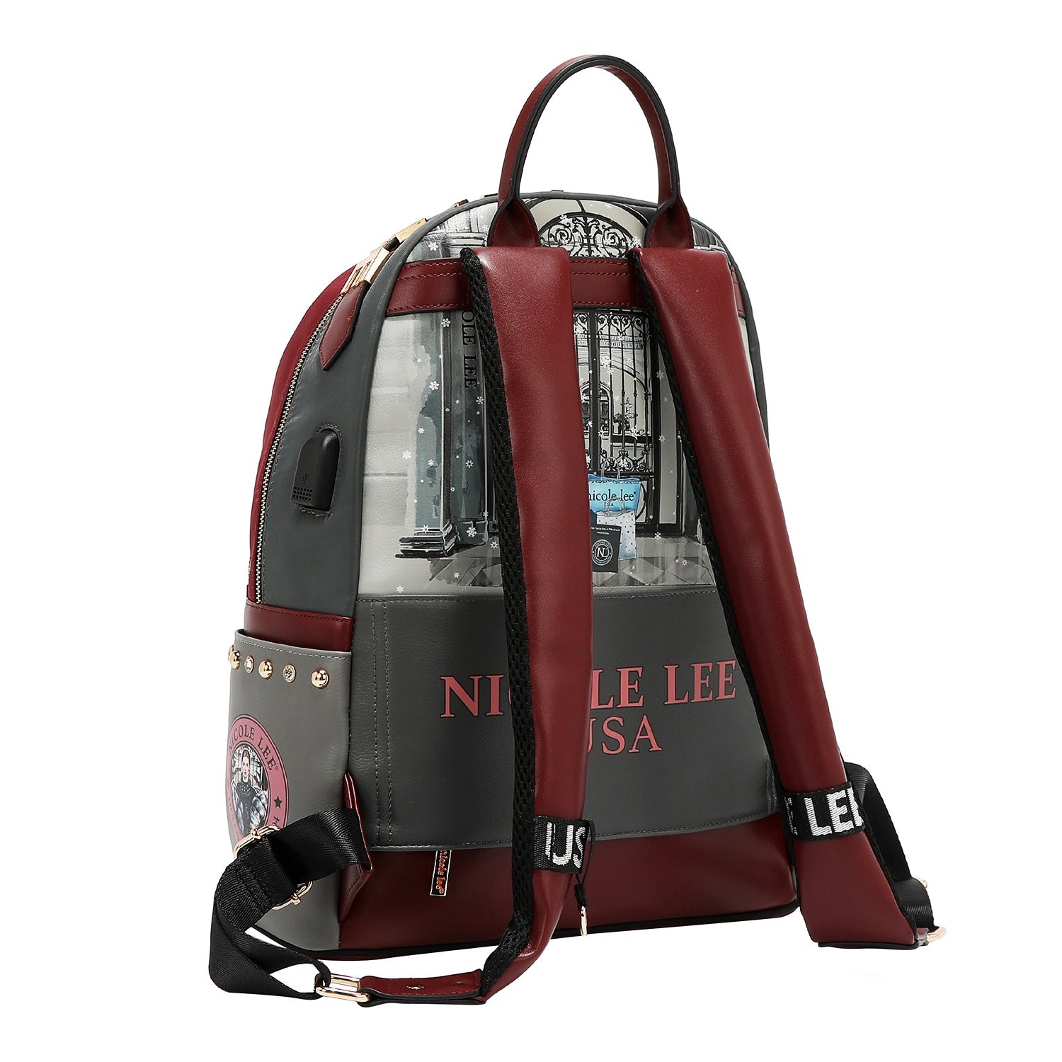 SAC À DOS POUR ORDINATEUR PORTABLE AVEC PORT DE CHARGEMENT USB (<tc>MODA SNOWFLAKE</tc>)