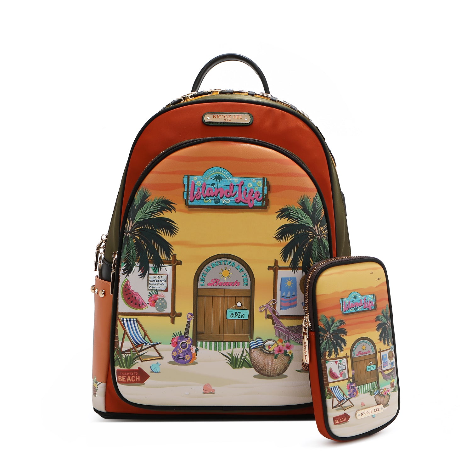 LAPTOP-RUCKSACK MIT USB-LADEANSCHLUSS (<tc>SUN & SAND</tc>)