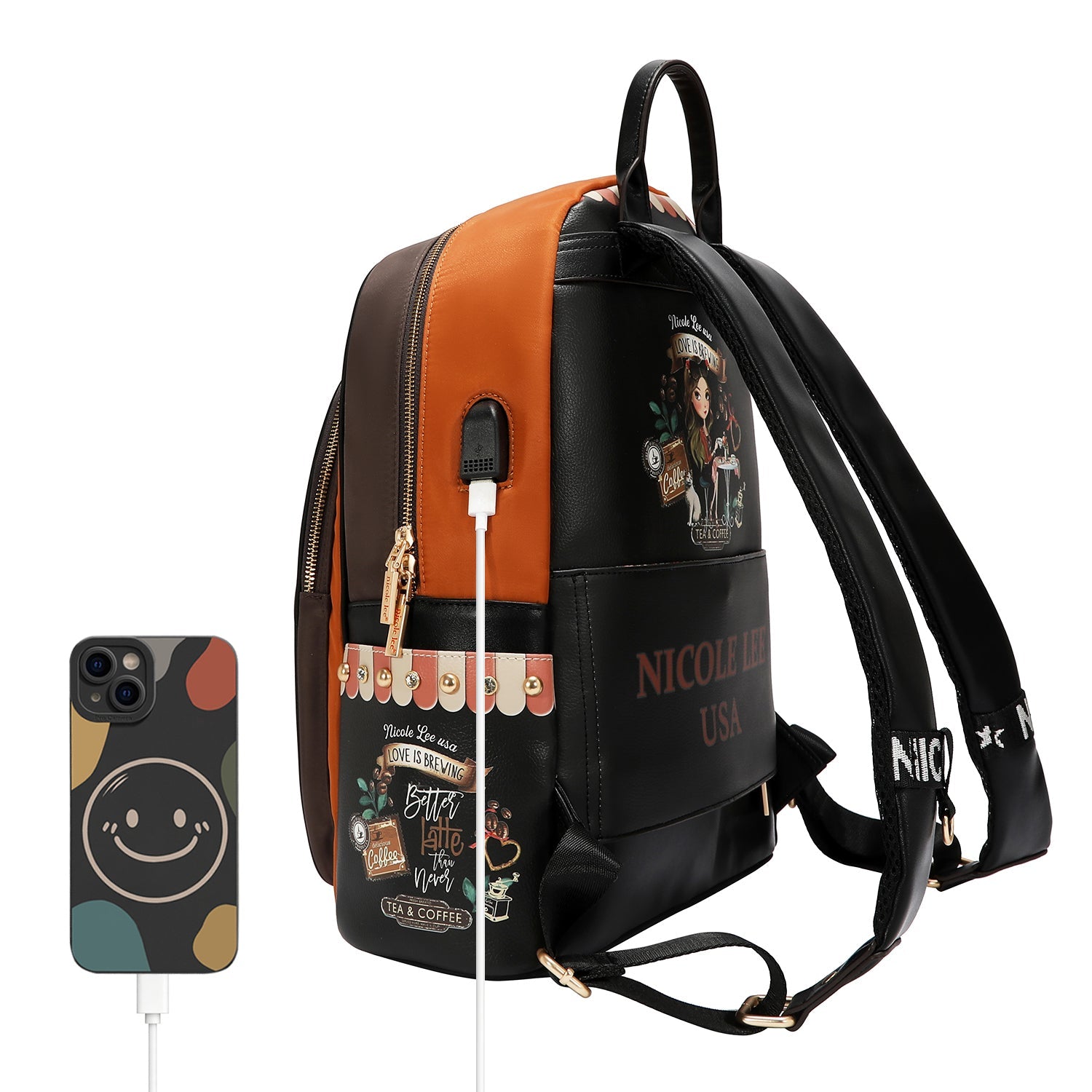 Mochila para laptop com porta de carregamento USB (<tc>VIRTUAL FRIEND</tc>)