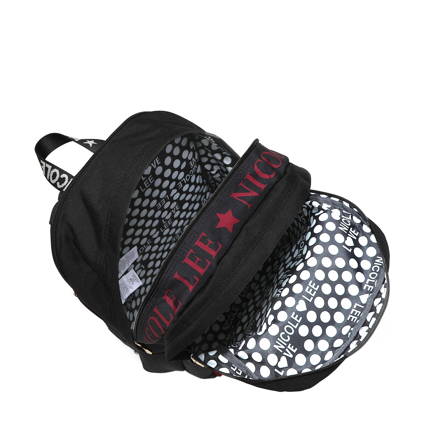 RUCKSACK AUS NYLON + <tc>Lady in black</tc>EM TASCHE