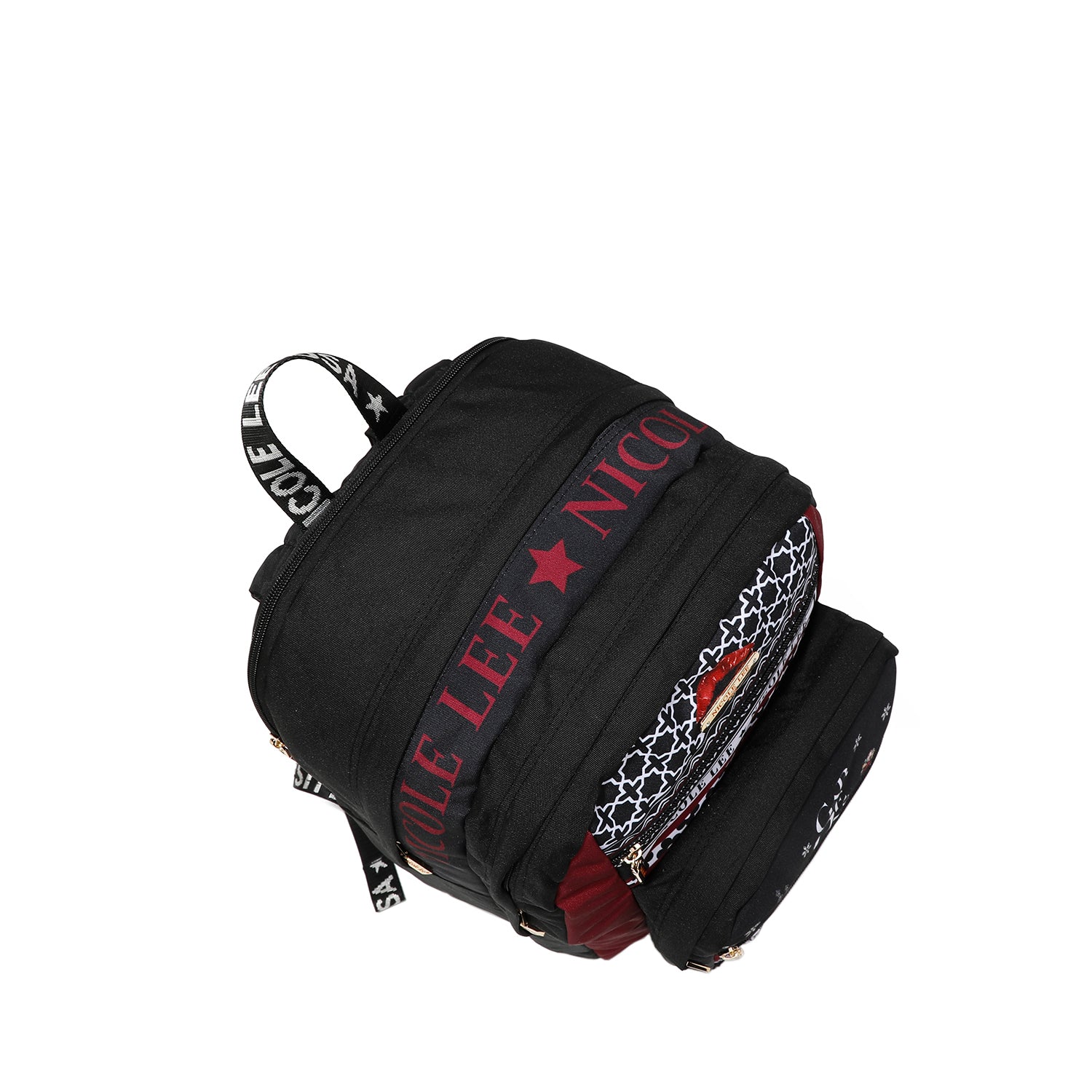 RUCKSACK AUS NYLON + <tc>Lady in black</tc>EM TASCHE