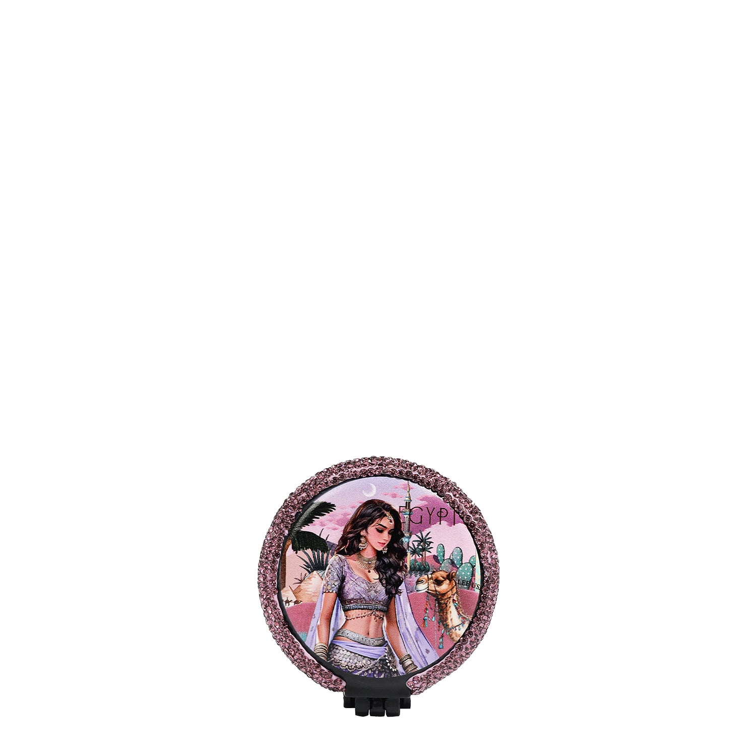 SPECCHIO COMPATTO CON PENNELLO E STRASS (<tc>QUEEN CLEOPATRA</tc>)