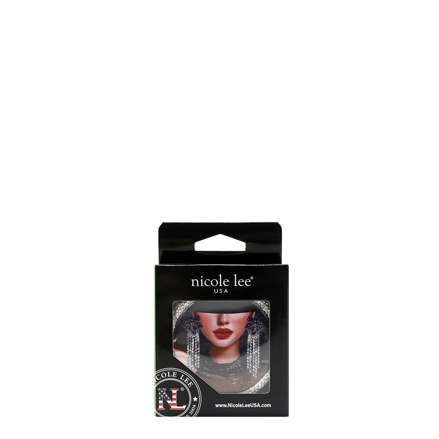 COMPACT MIRROR WITH BRUSH AND RHINESTONE (<tc>SAMANTHA LA BELLEZA</tc>)