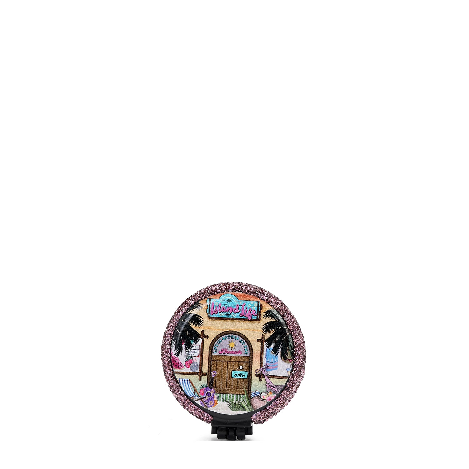 ESPELHO COMPACTO COM PINCEL E STRASS (<tc>SUN & SAND</tc>)