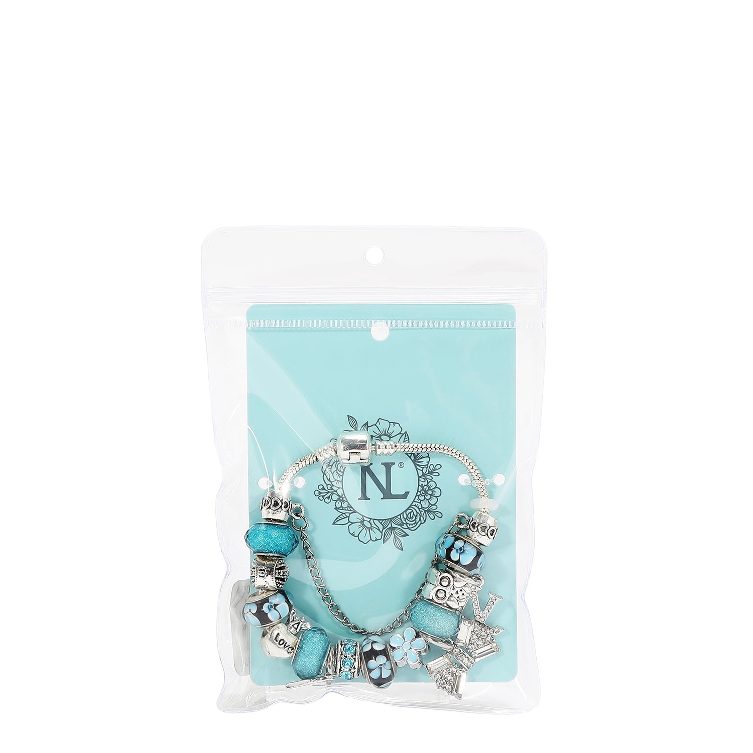 PULSERA CON DIJES (AZUL)