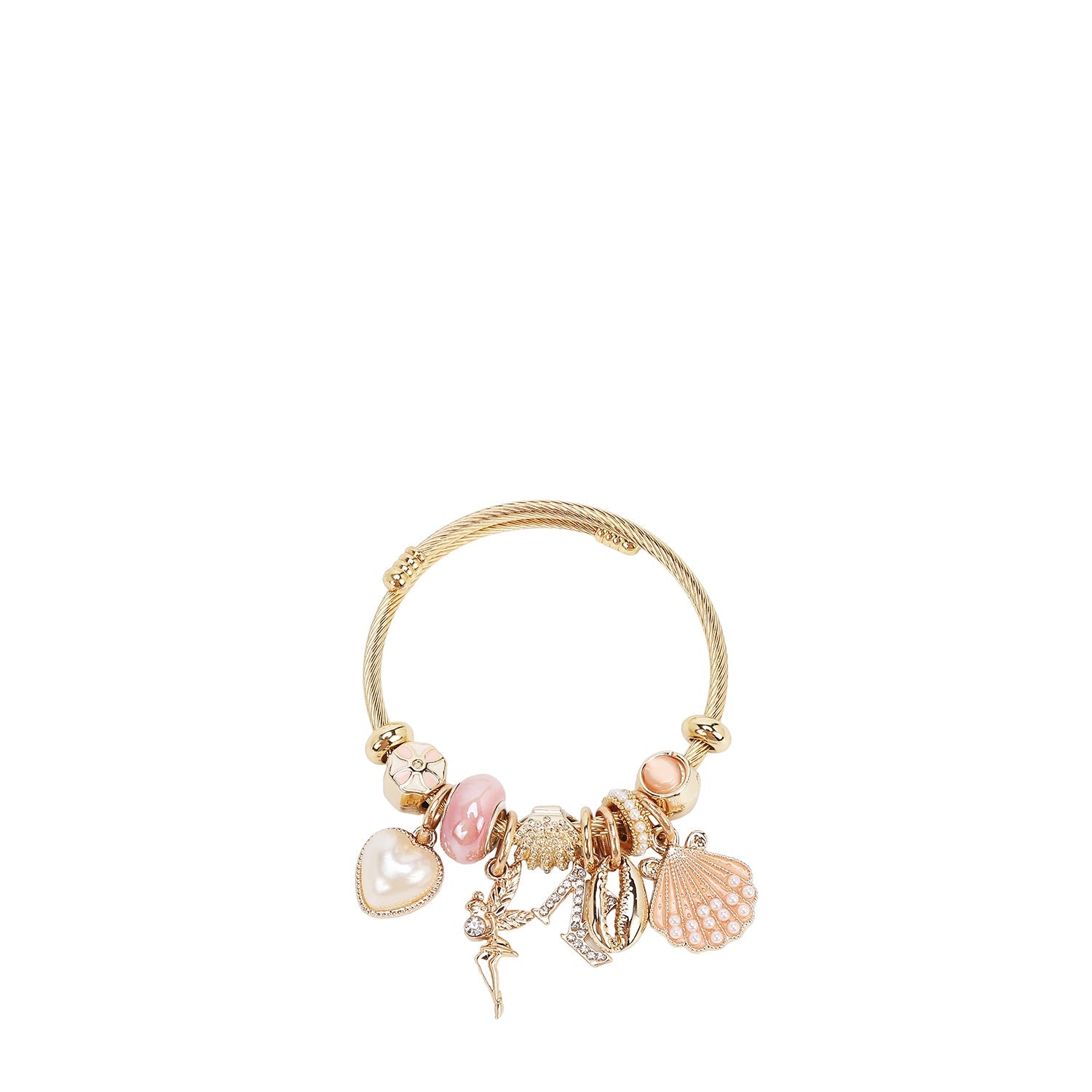 PULSERA CON DIJES DE OCEANO ROMANTICO (ROSA)