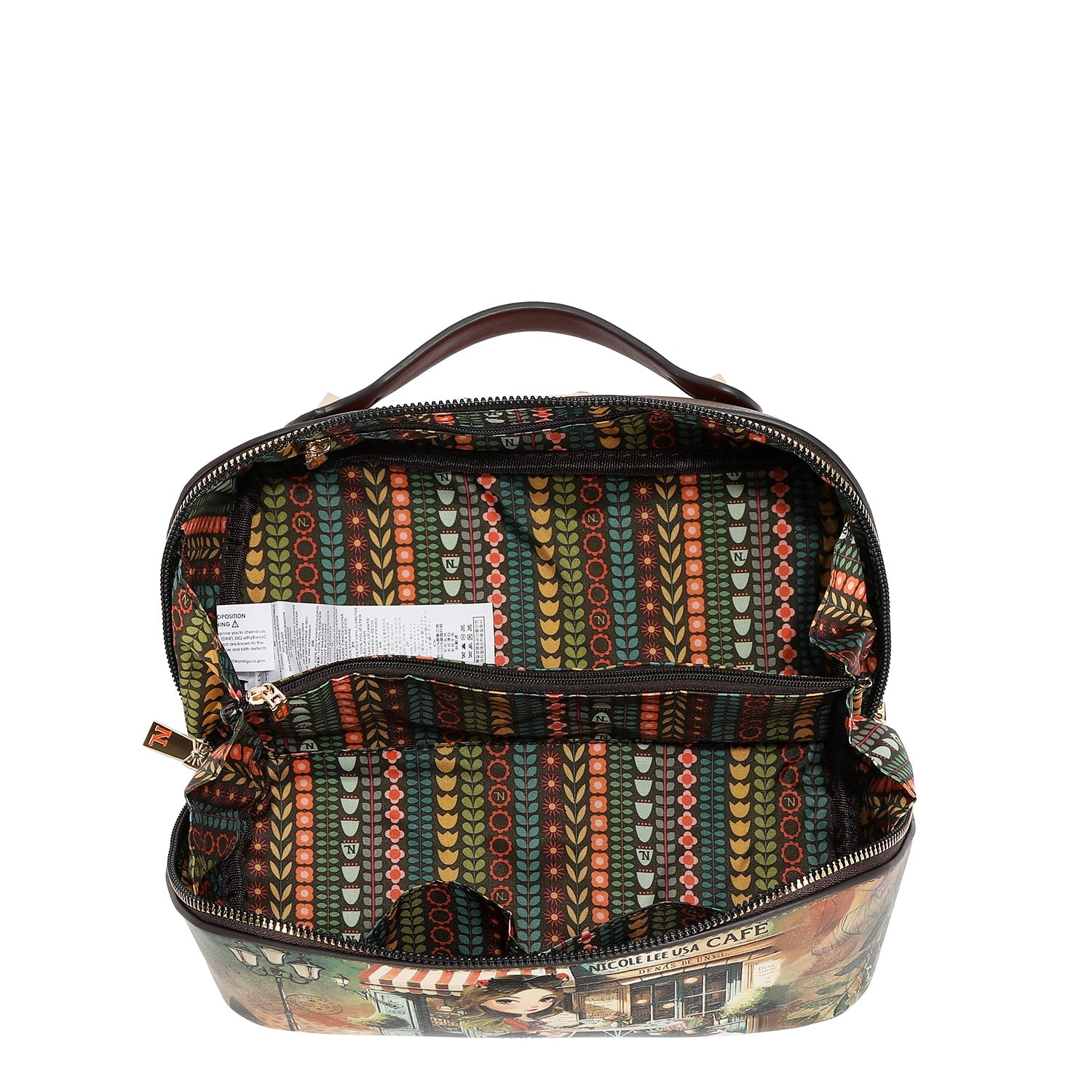 STRUCTURED TOILETRY BAG WITH TOP HANDLE (<tc>VIRTUAL FRIEND</tc>)