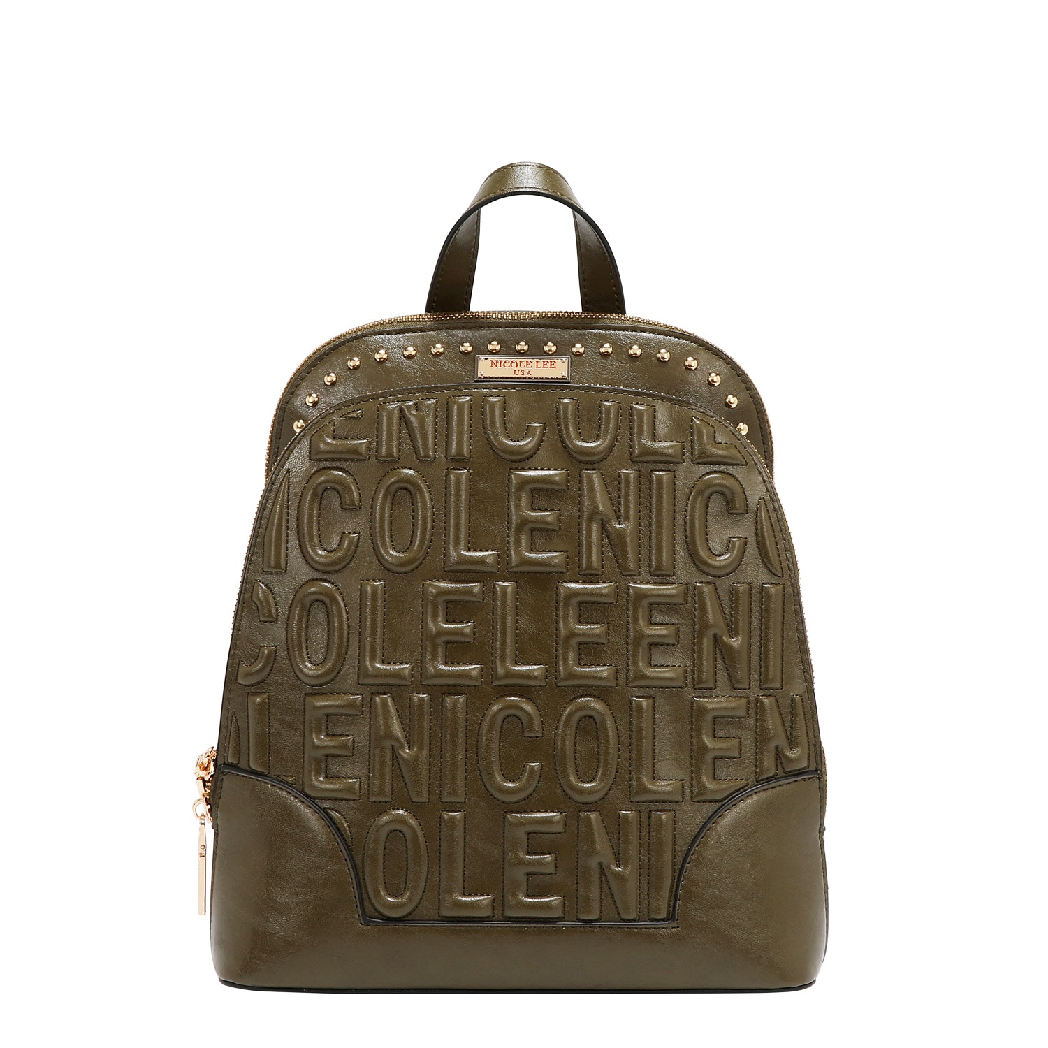 SAC À DOS AVEC LOGO EMBOSSÉ (OLIVE)