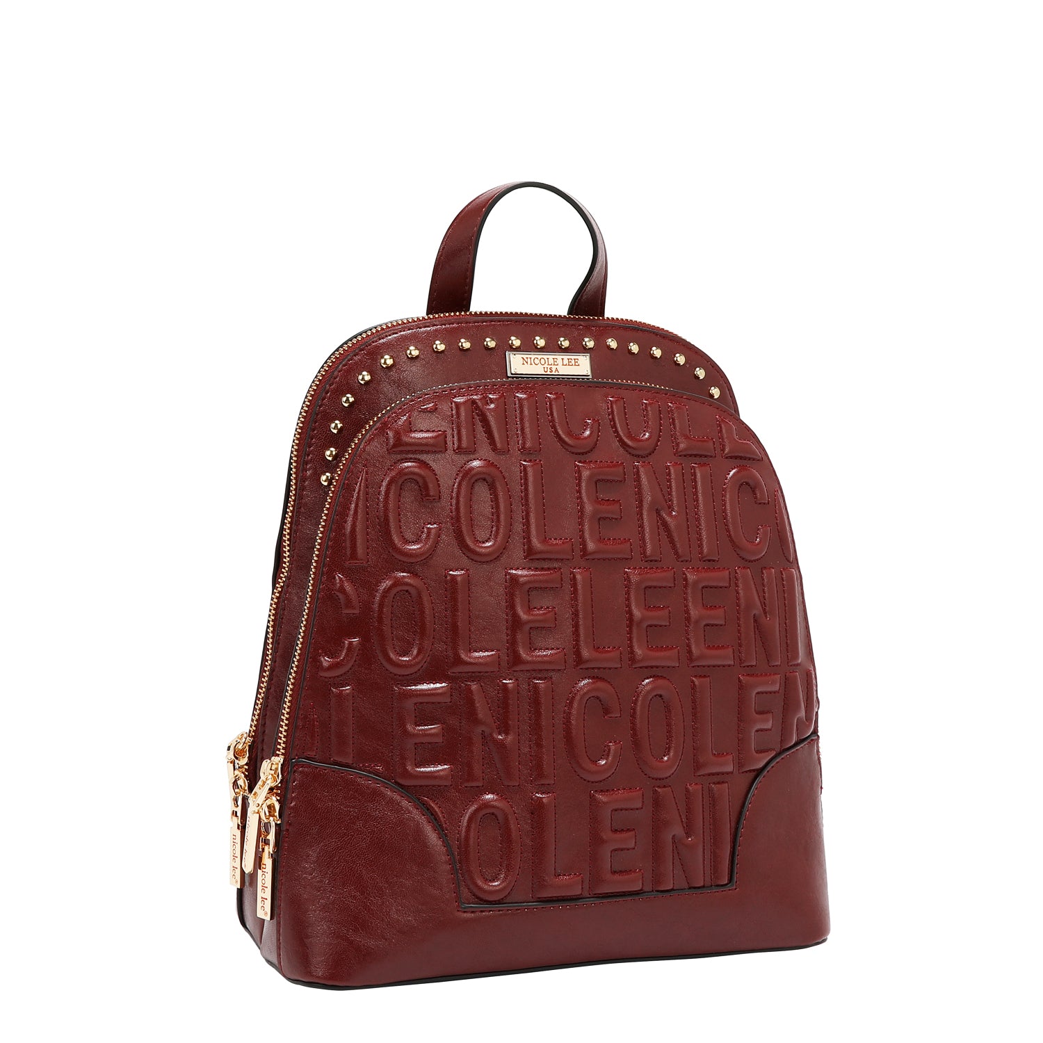 RUCKSACK MIT GEPRÄGTEM LOGO (WEIN)