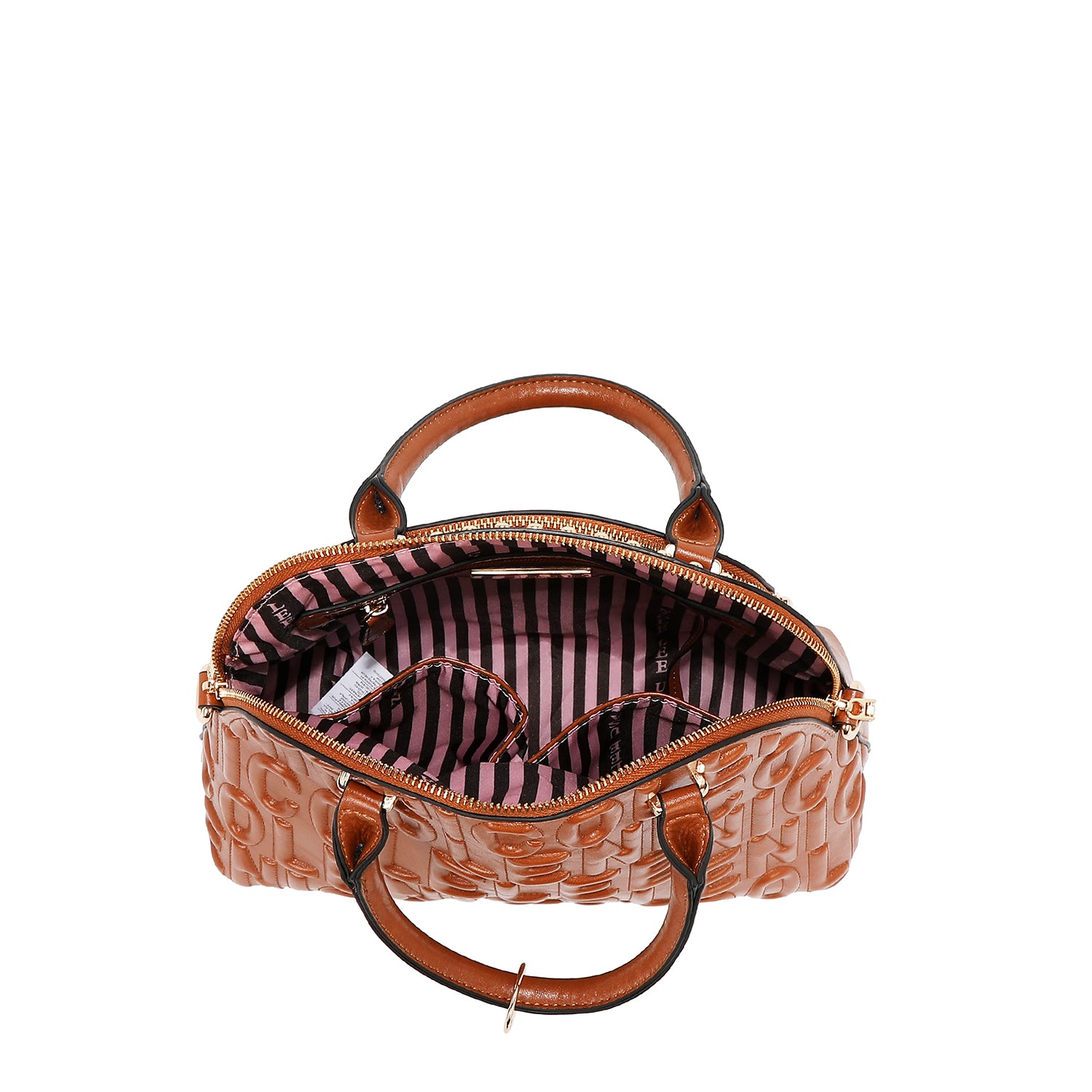 BOLSA CON CÚPULA CON LOGOTIPO EN RELIEVE (NEGRO)