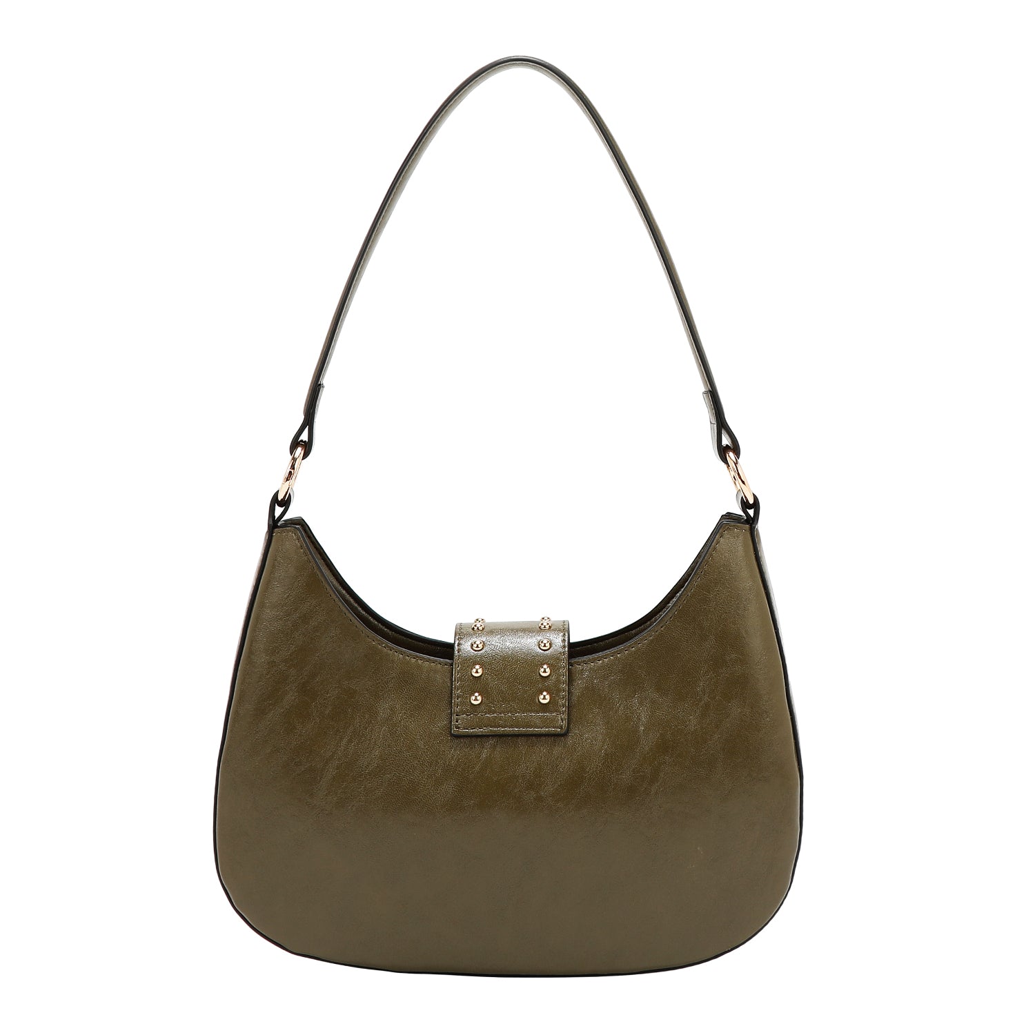 SHOULDER BAG WITH EMBOSSED LOGO (OLIVE)