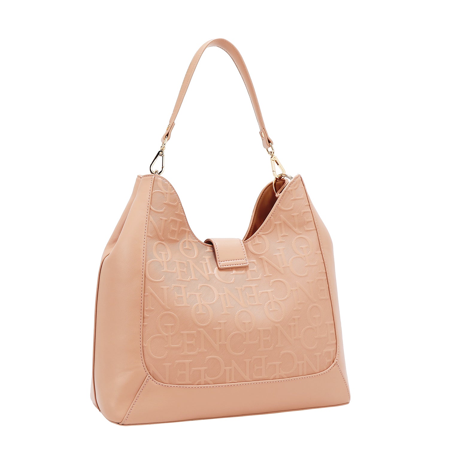 BOLSO DE HOMBRO GRANDE ELEGANCIA EN RELIEVE (ROSA)