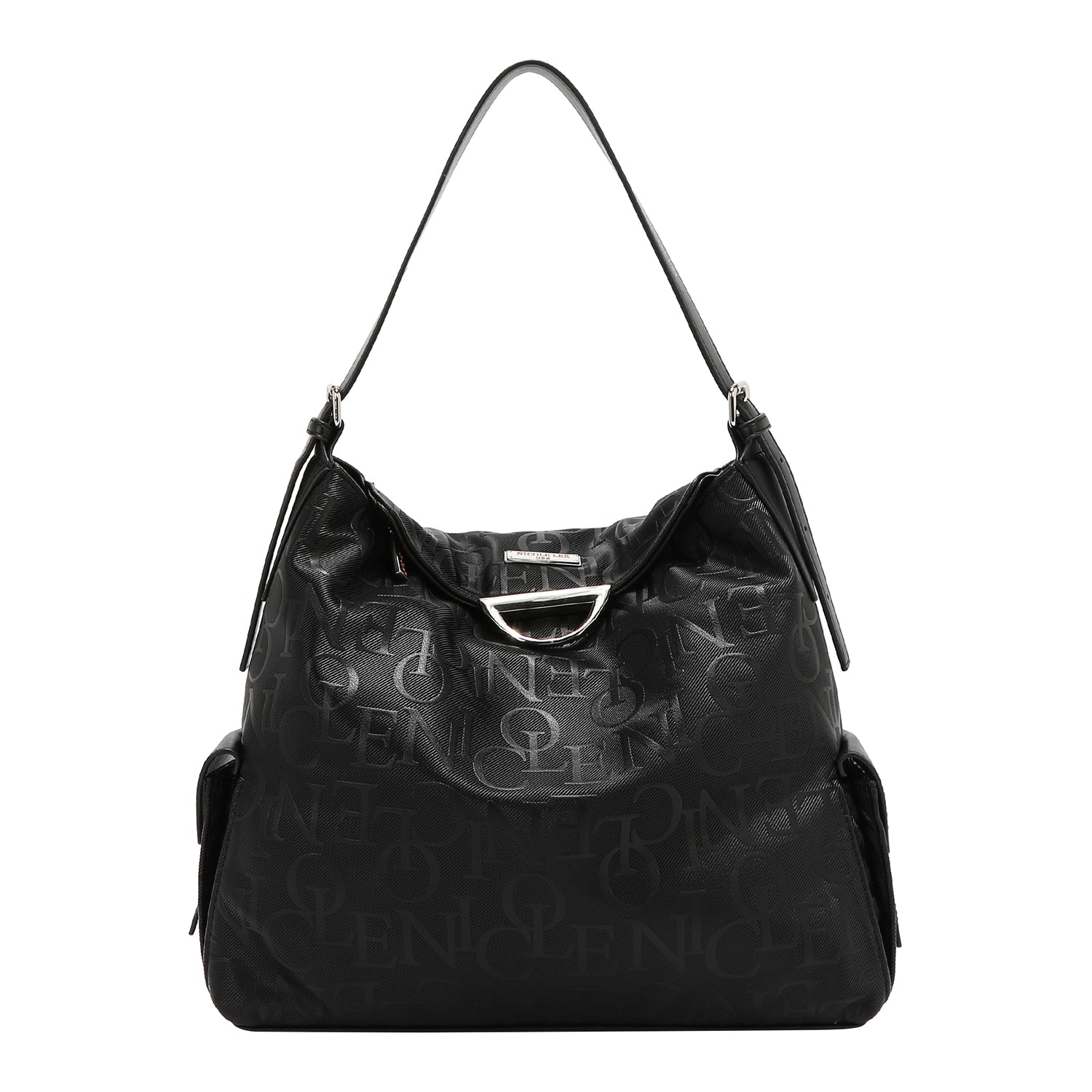 BOLSO DE HOMBRO GRANDE ELEGANCIA EN RELIEVE (NEGRO)