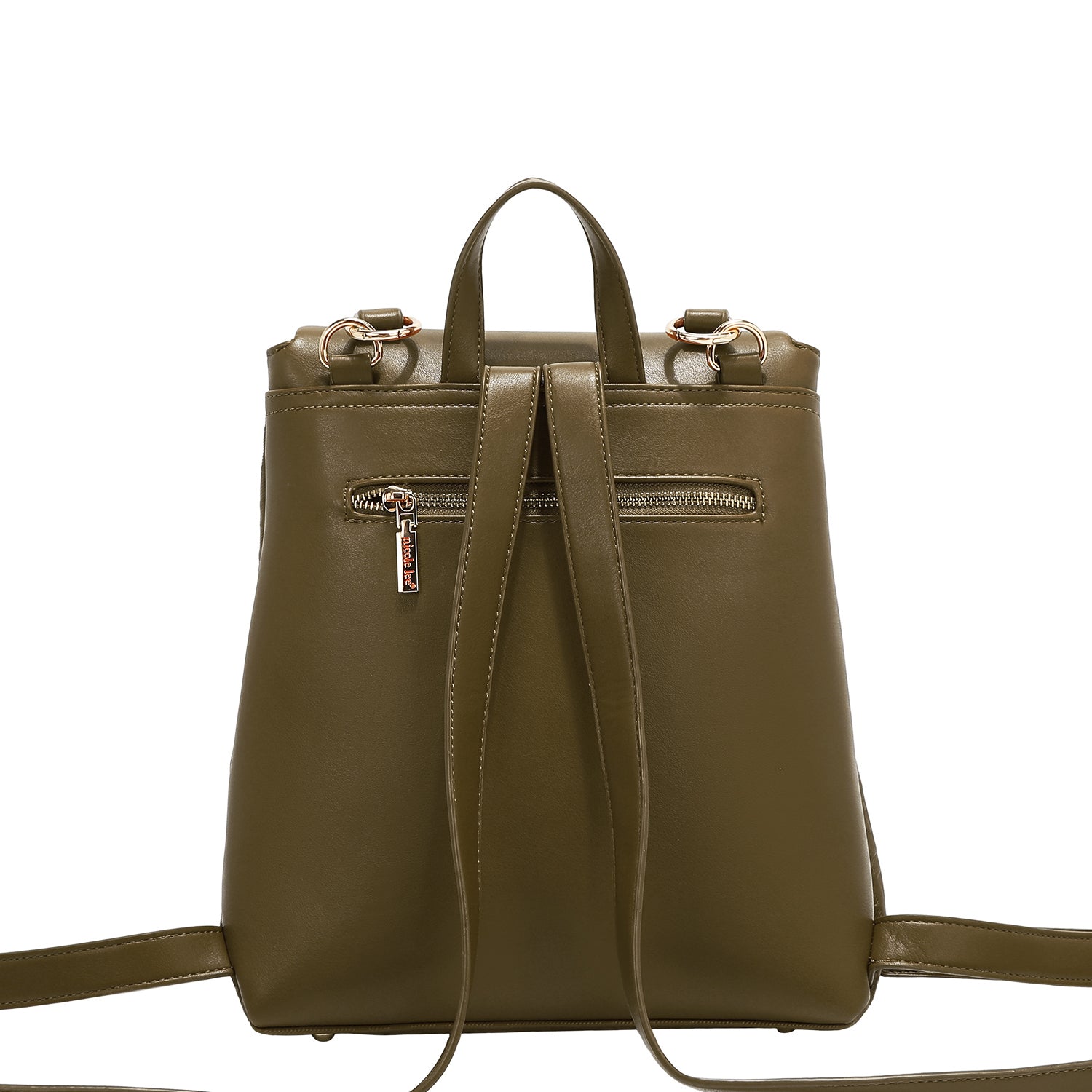 Backpack with flap in relief (olive)