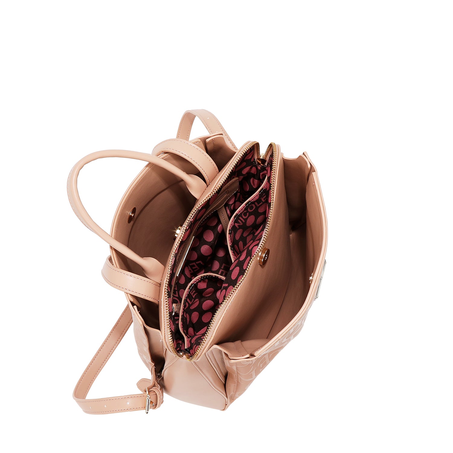 Mochila de elegância de alívio (rosa)