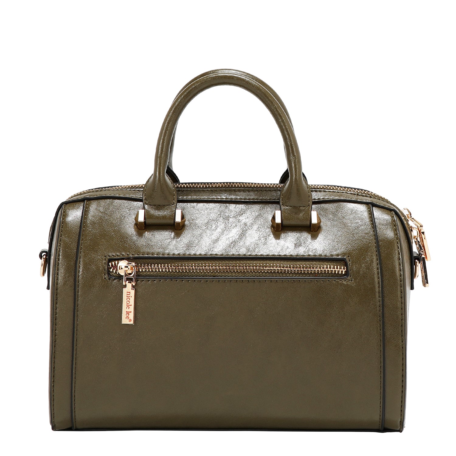 BOLSO BOSTON CON LOGOTIPO EN RELIEVE (OLIVA)