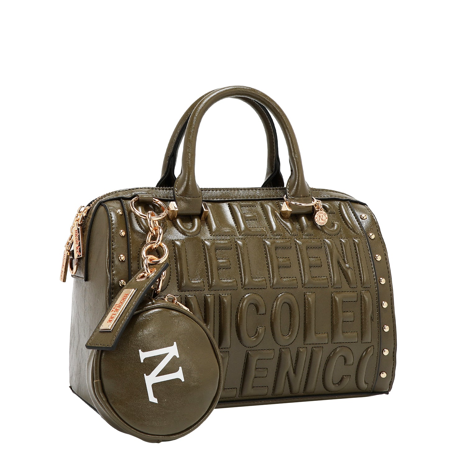 BOLSO BOSTON CON LOGOTIPO EN RELIEVE (OLIVA)