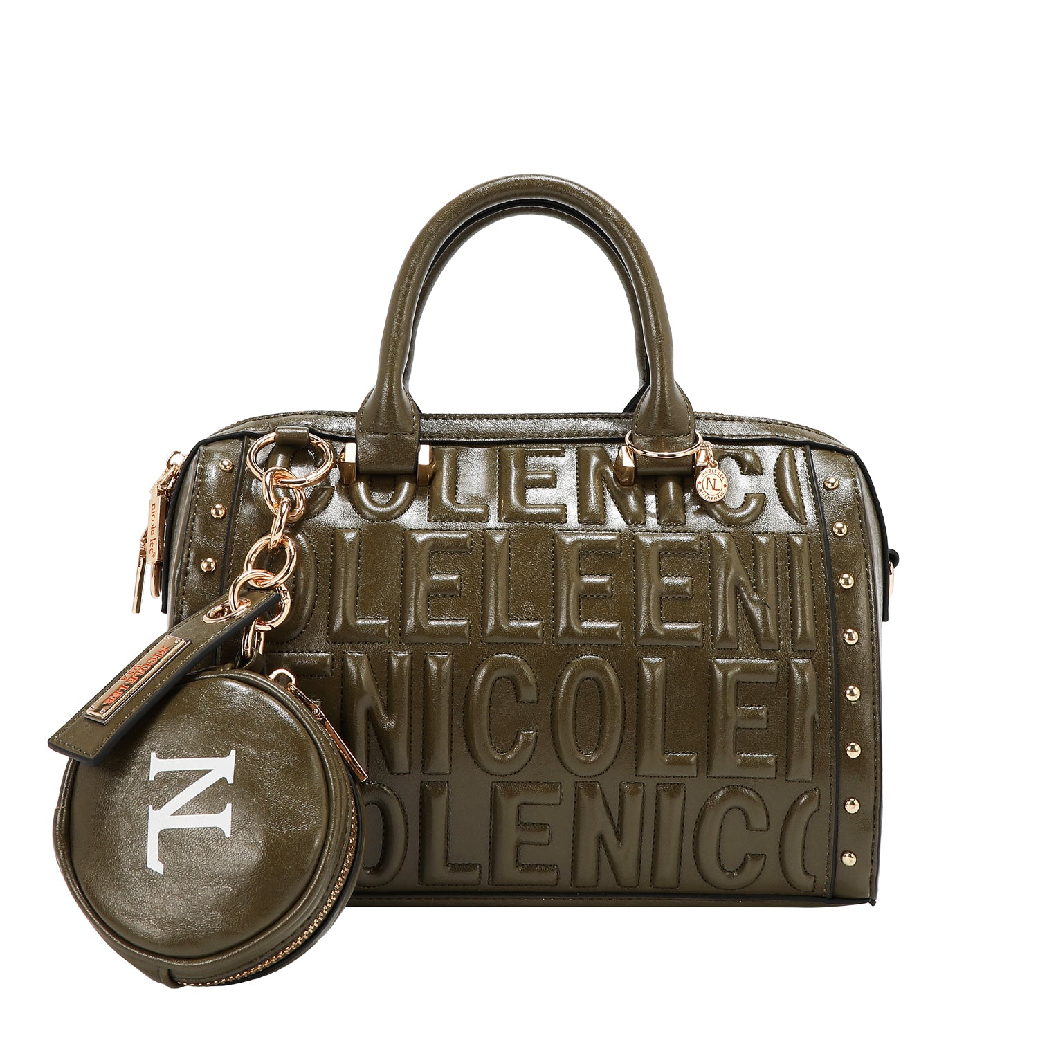 BOLSO BOSTON CON LOGOTIPO EN RELIEVE (OLIVA)