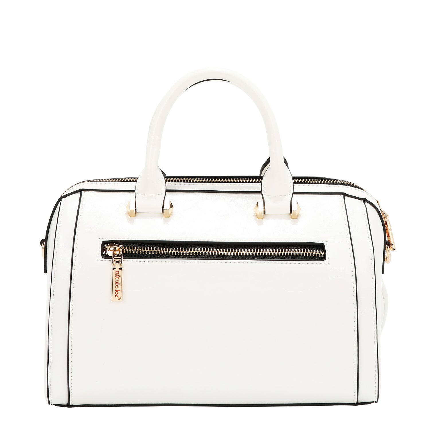 BOSTON BAG WITH EMBOSSED LOGO (WHITE)