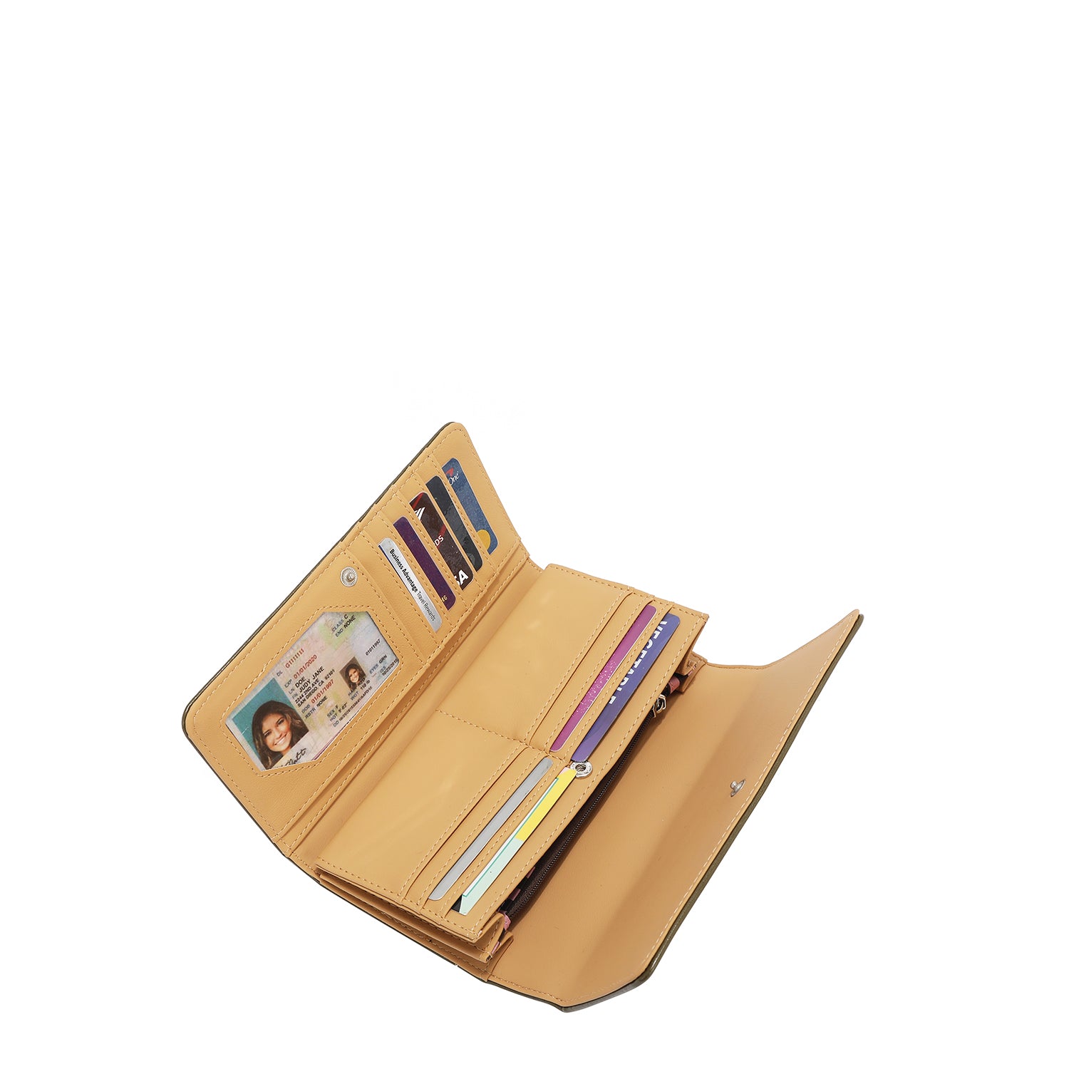 TRI-FALT-BRIEFTASCHE MIT GEPRÄGTEM LOGO (WEISS)