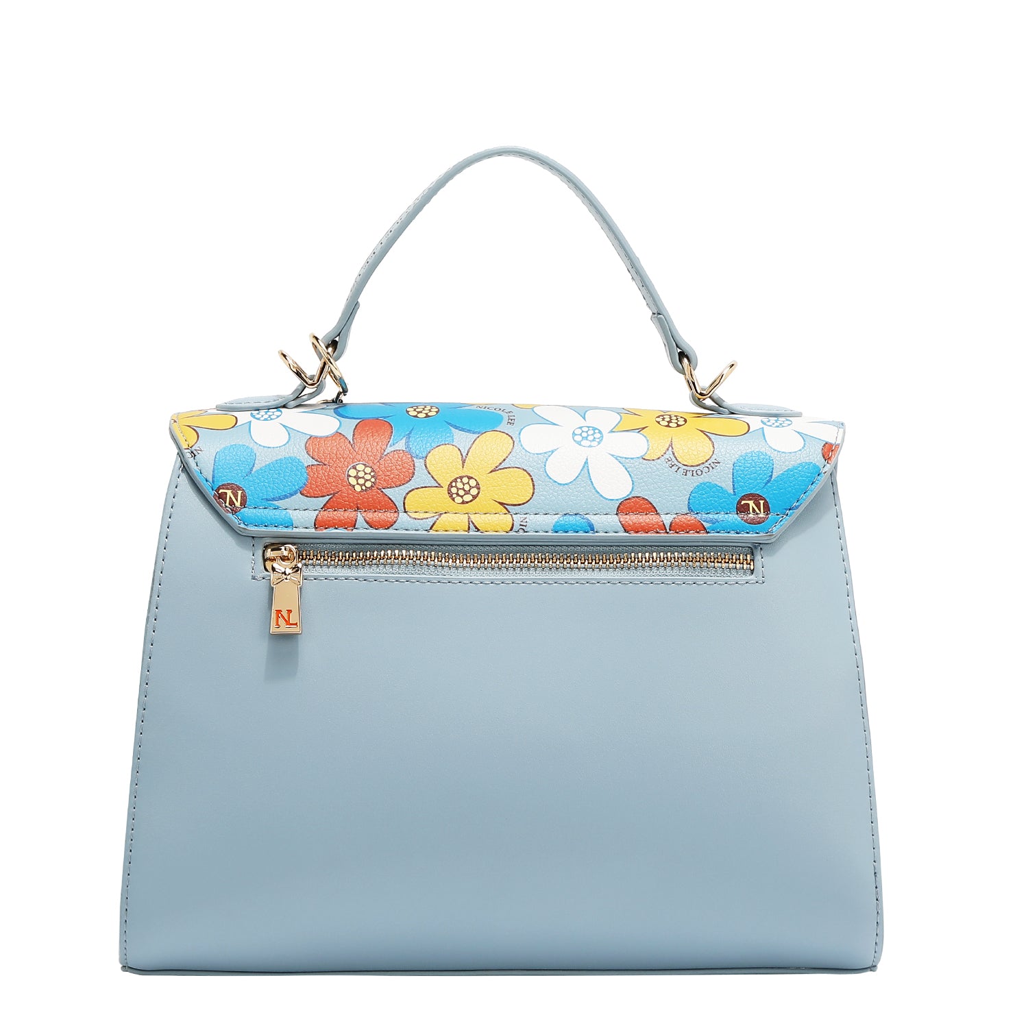 Borsa pop floreale (blu)