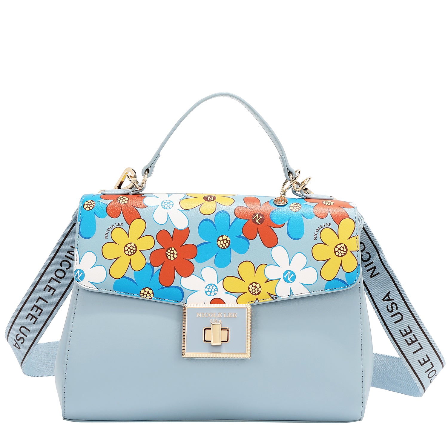 BOLSO POP FLORAL (AZUL)