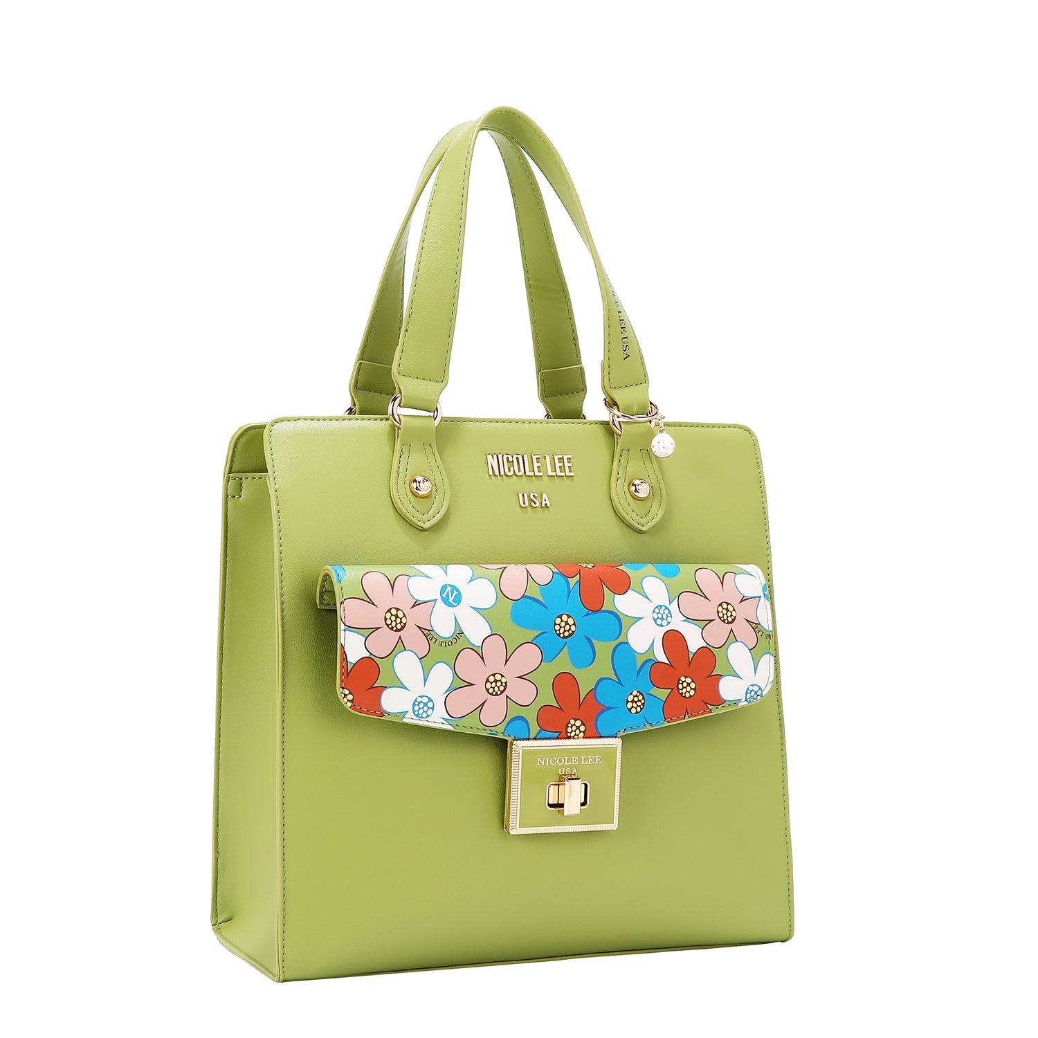 Floral Pop Tote Bag (Green)