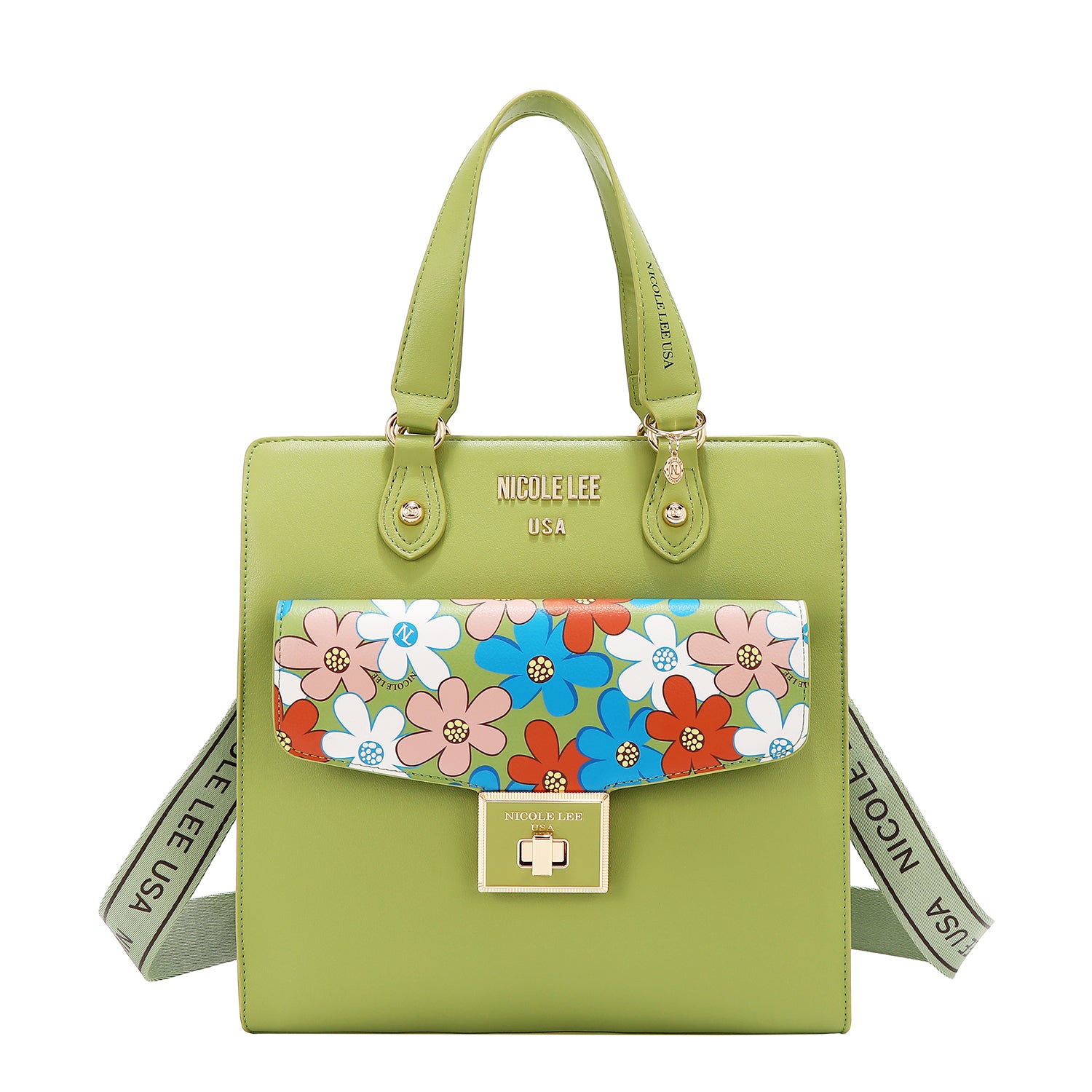 BOLSA DE TOTE POP FLORAL (VERDE)