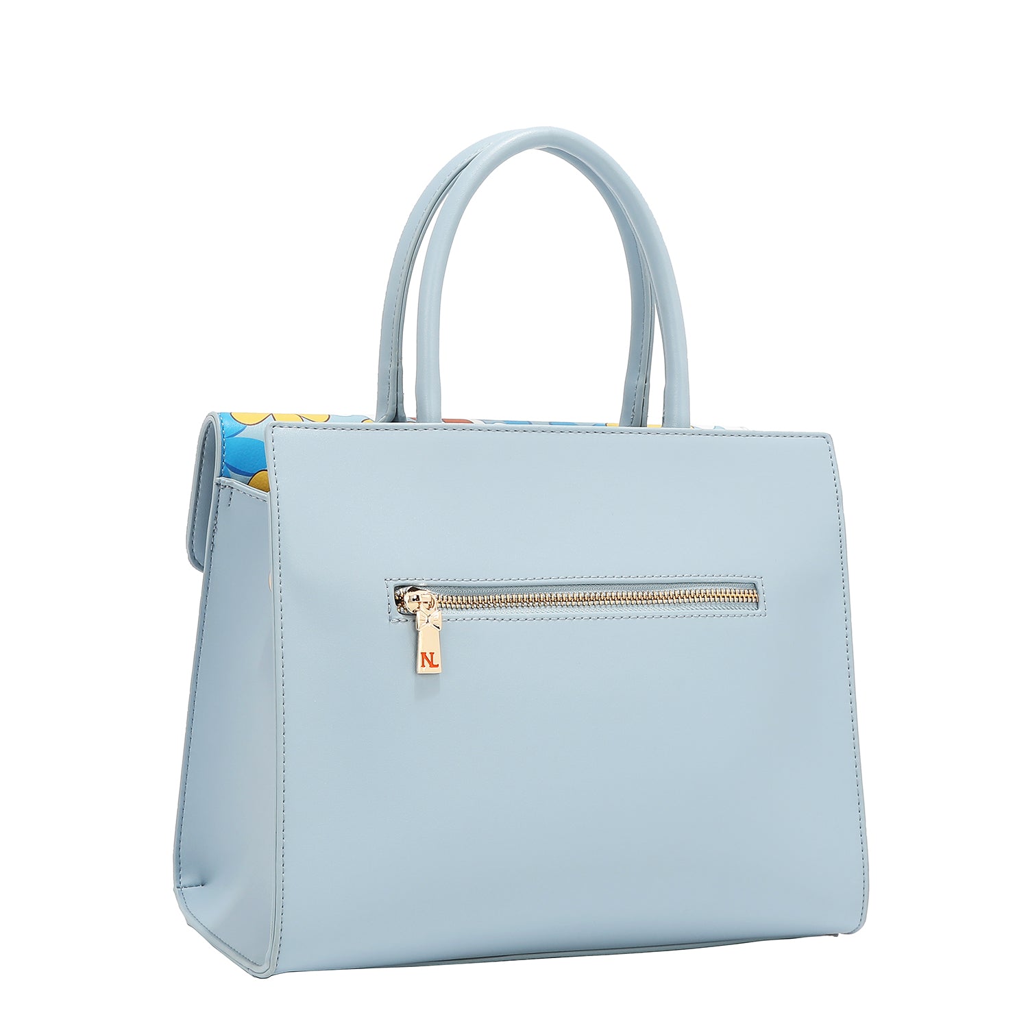 Borsa a pianta pop floreale (blu)