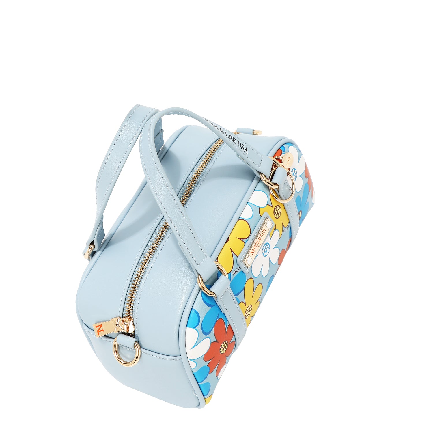MINI BOLSO BOSTON POP FLORAL (AZUL)
