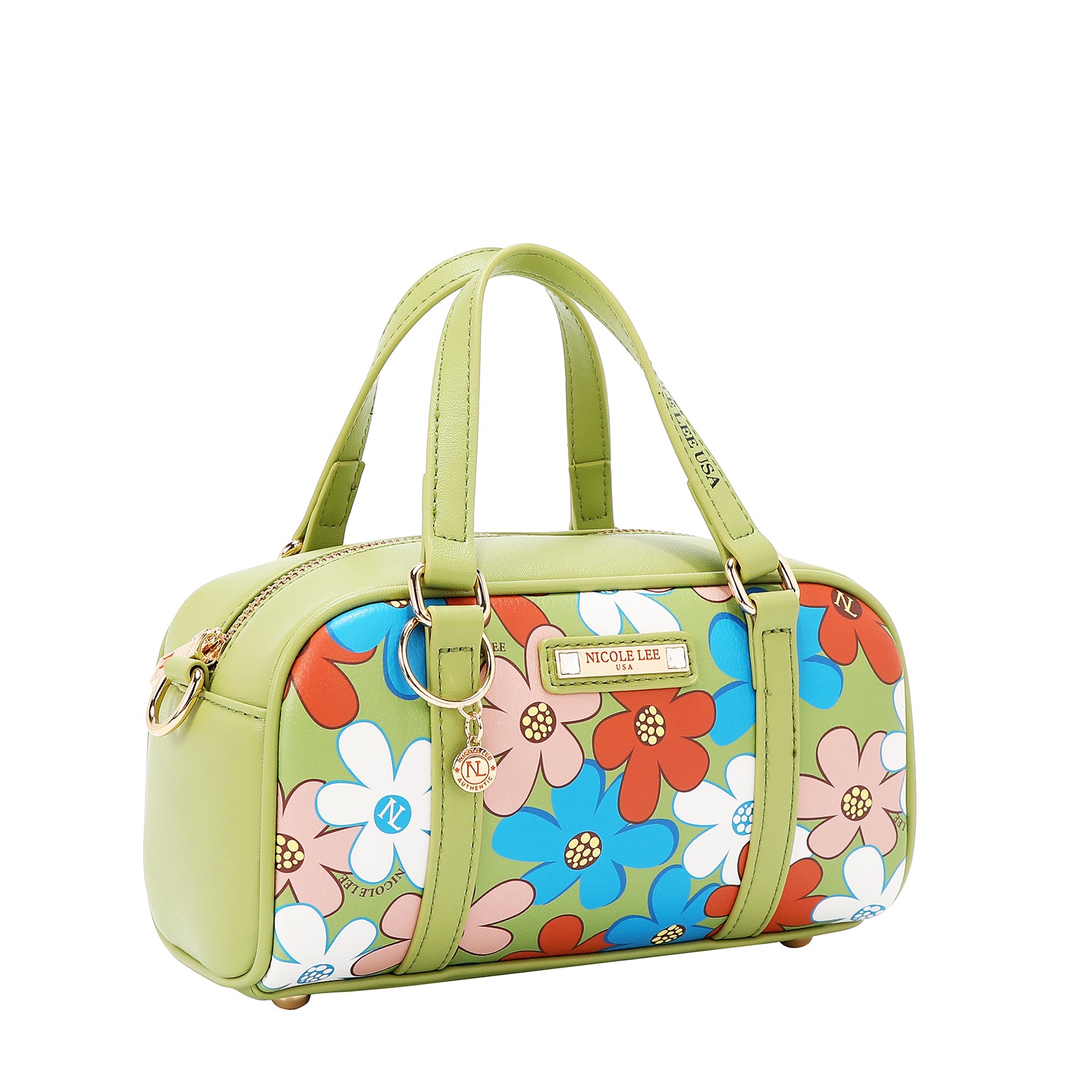 MINI BOLSO BOSTON POP FLORAL (VERDE)