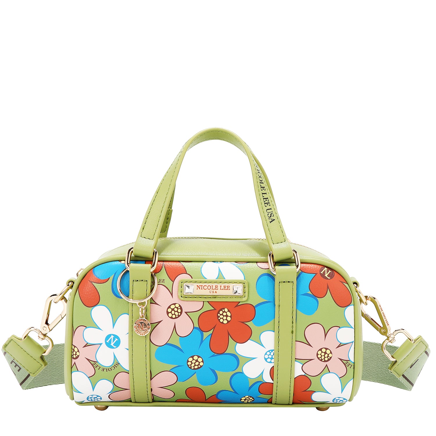 MINI BOLSO BOSTON POP FLORAL (VERDE)