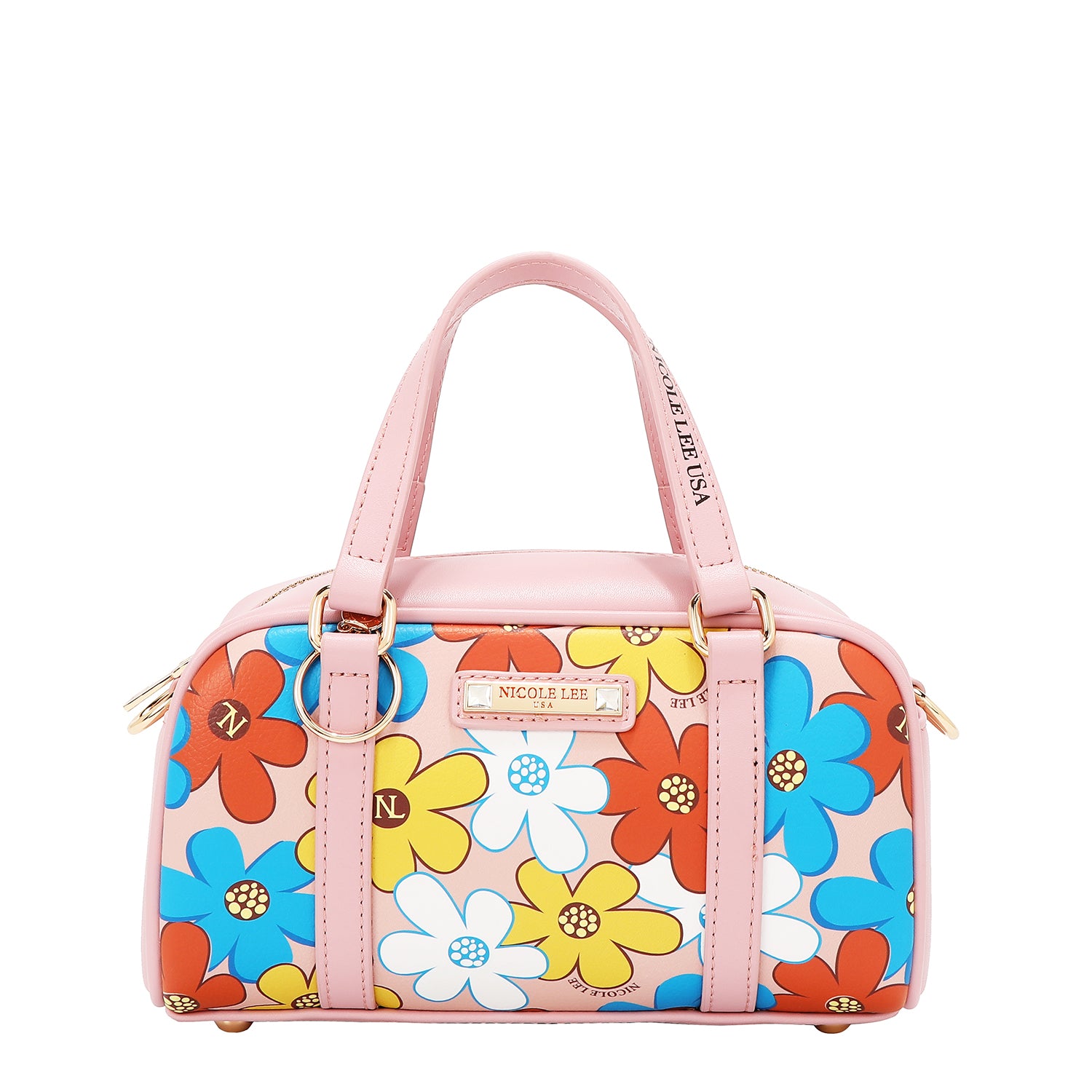 MINI BOLSO BOSTON POP FLORAL (ROSA)