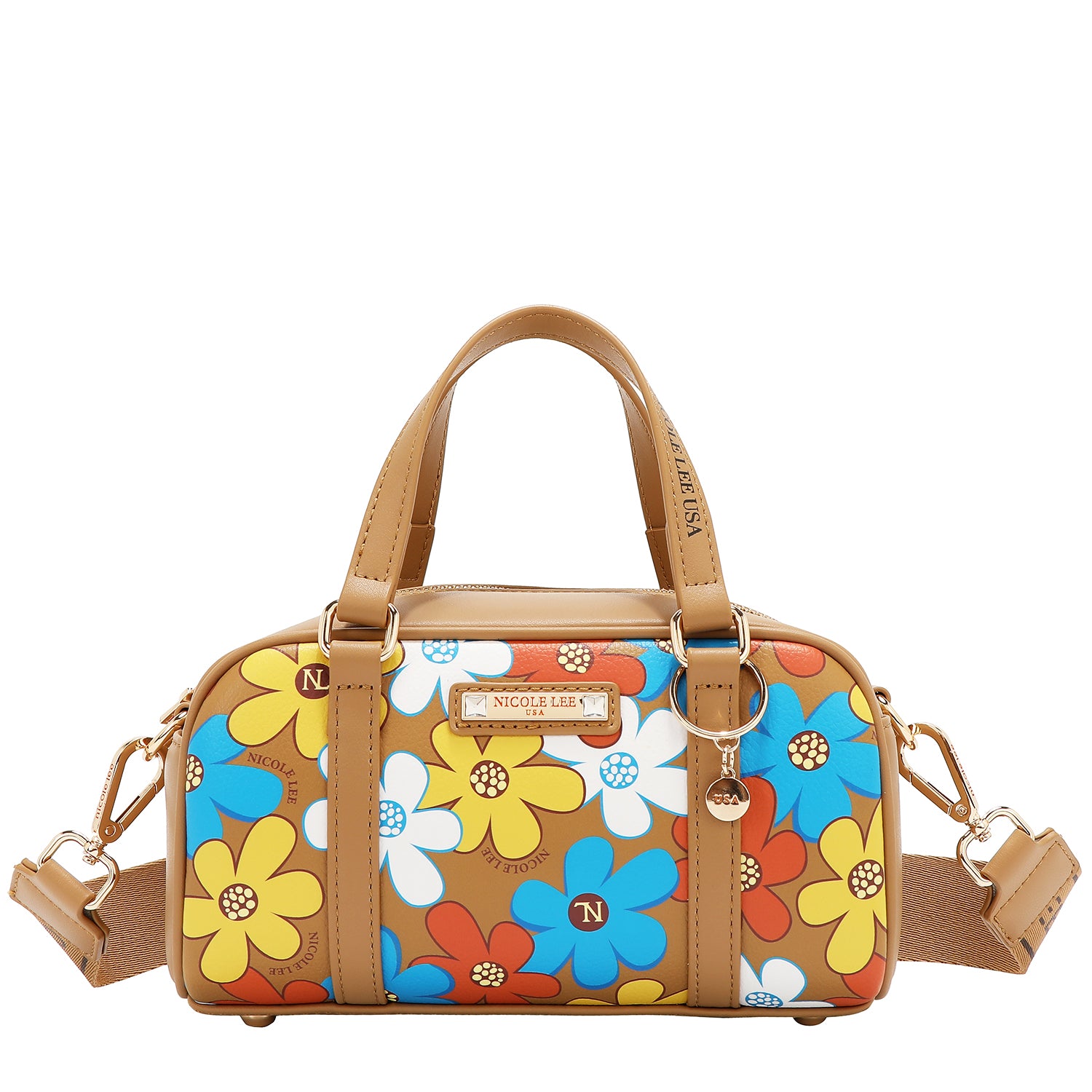 MINI BOLSO BOSTON POP FLORAL (TAUPE)
