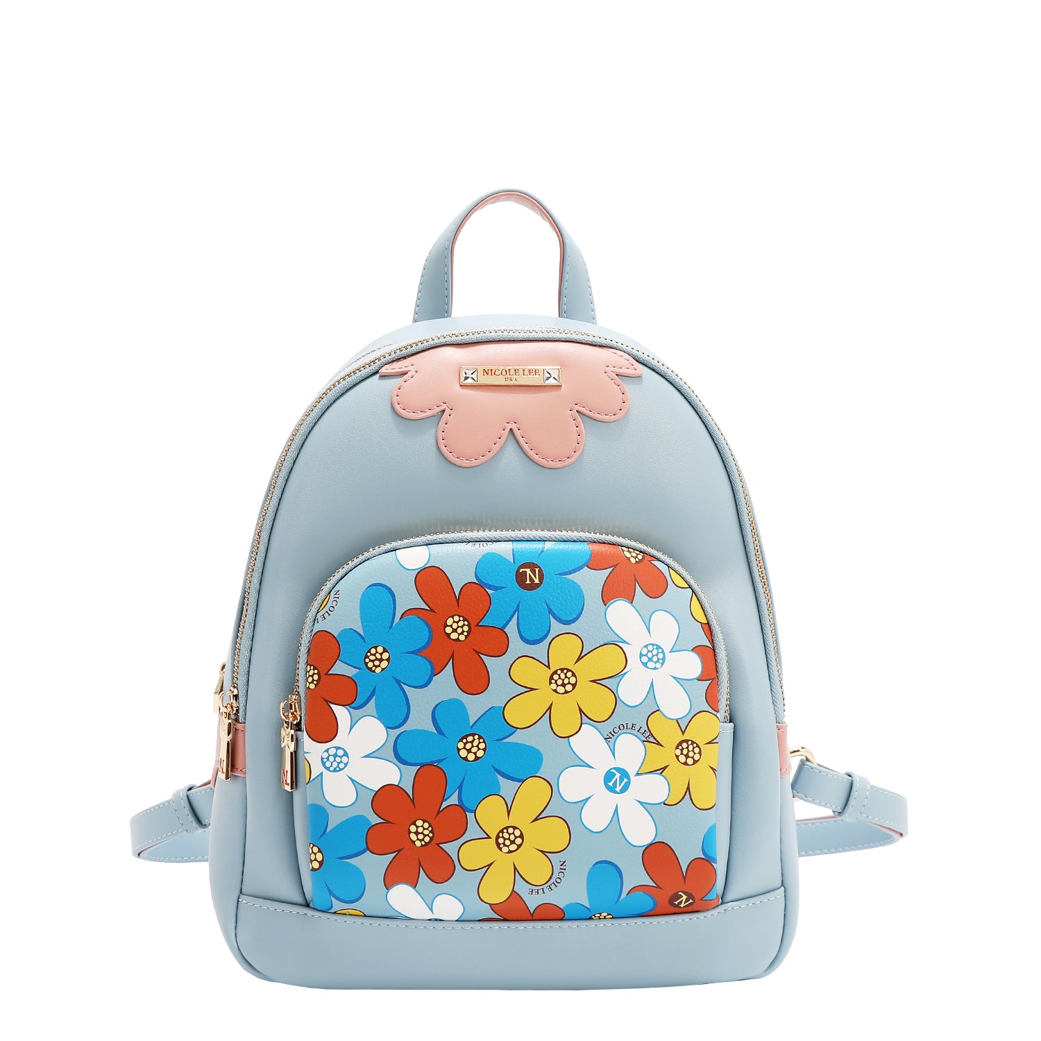MOCHILA POP FLORAL (AZUL)
