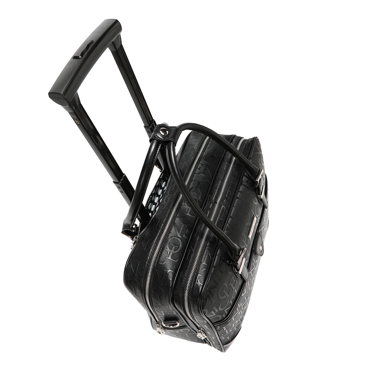 BOLSO RECTANGULAR CON RUEDAS MONOGRAMA (NEGRO)