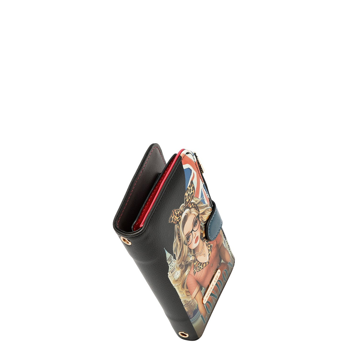 SUPPORTO PER CELLULARE CON CINTURINO (LONDON EYE - NERO)