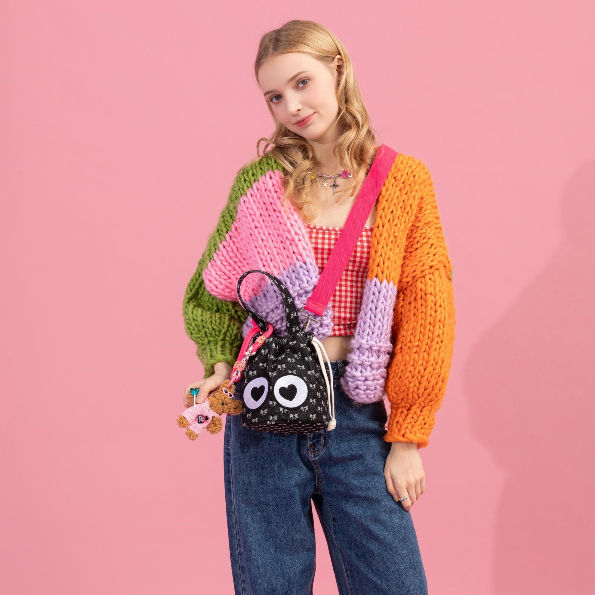 BOLSA EYE LOVE YOU (AZUL)