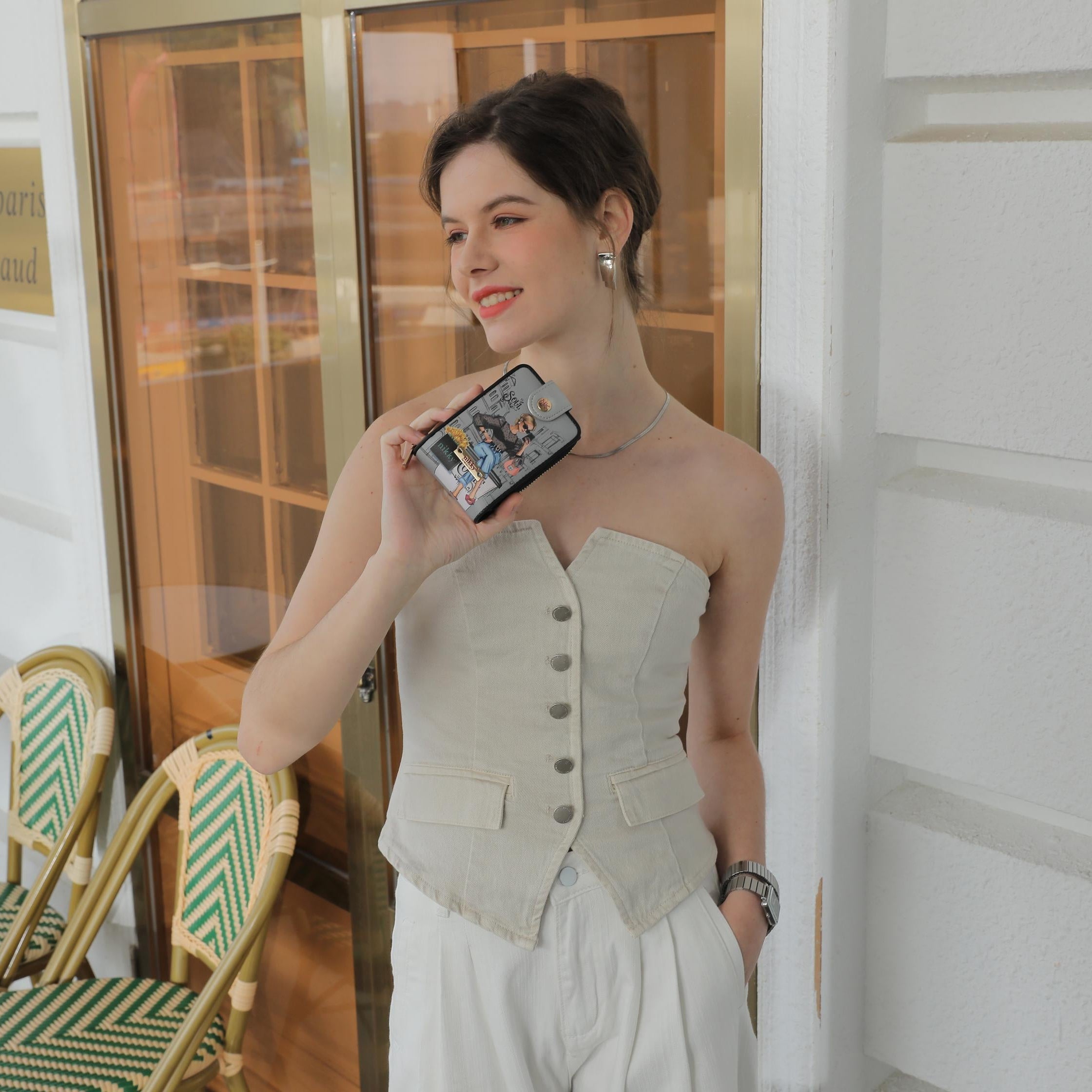 CARTEIRA COMPACTA DOBRÁVEL (<tc>I LIVE TO TRAVEL</tc>)