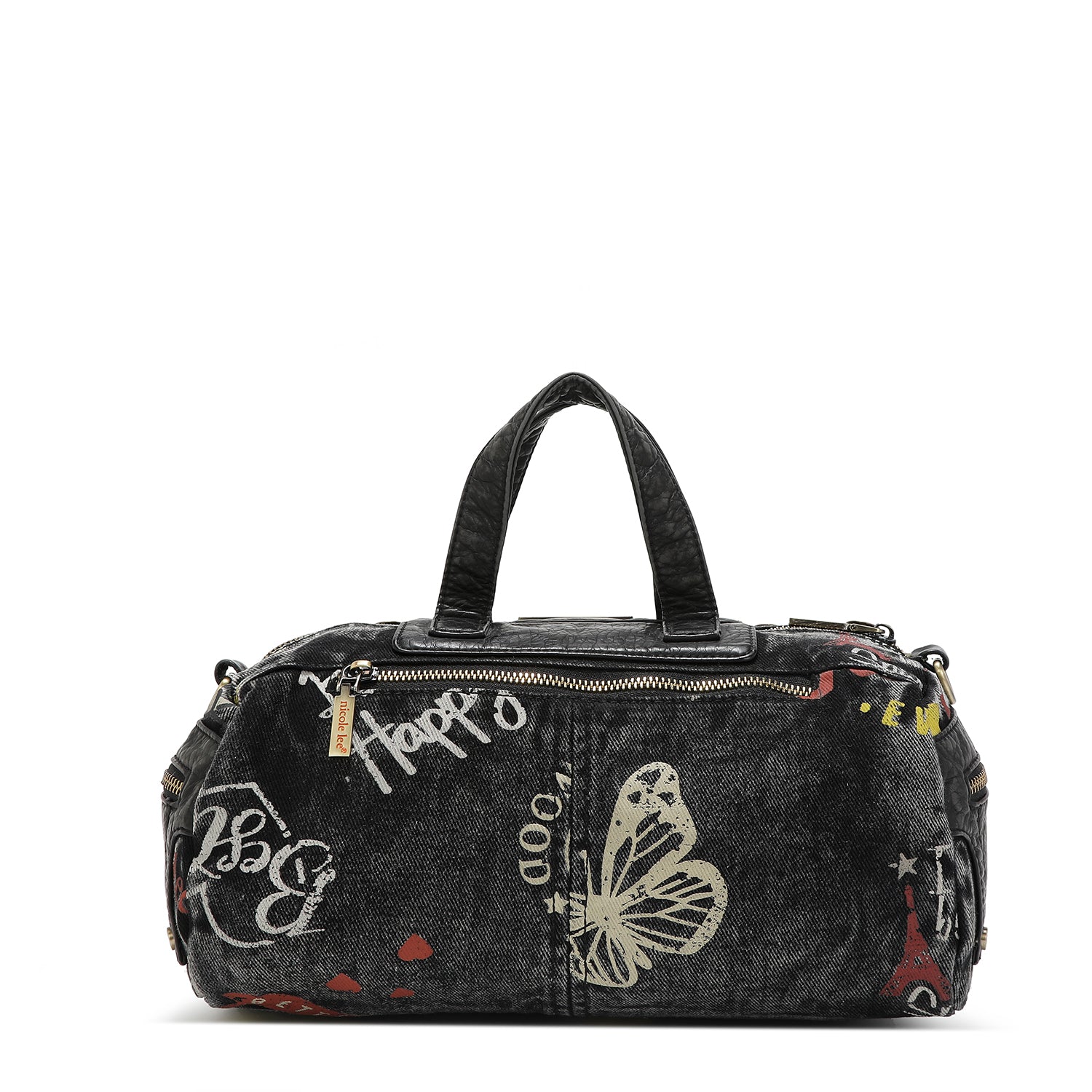 BANDOLERA MEDIANA DE TELA VAQUERA GRIS