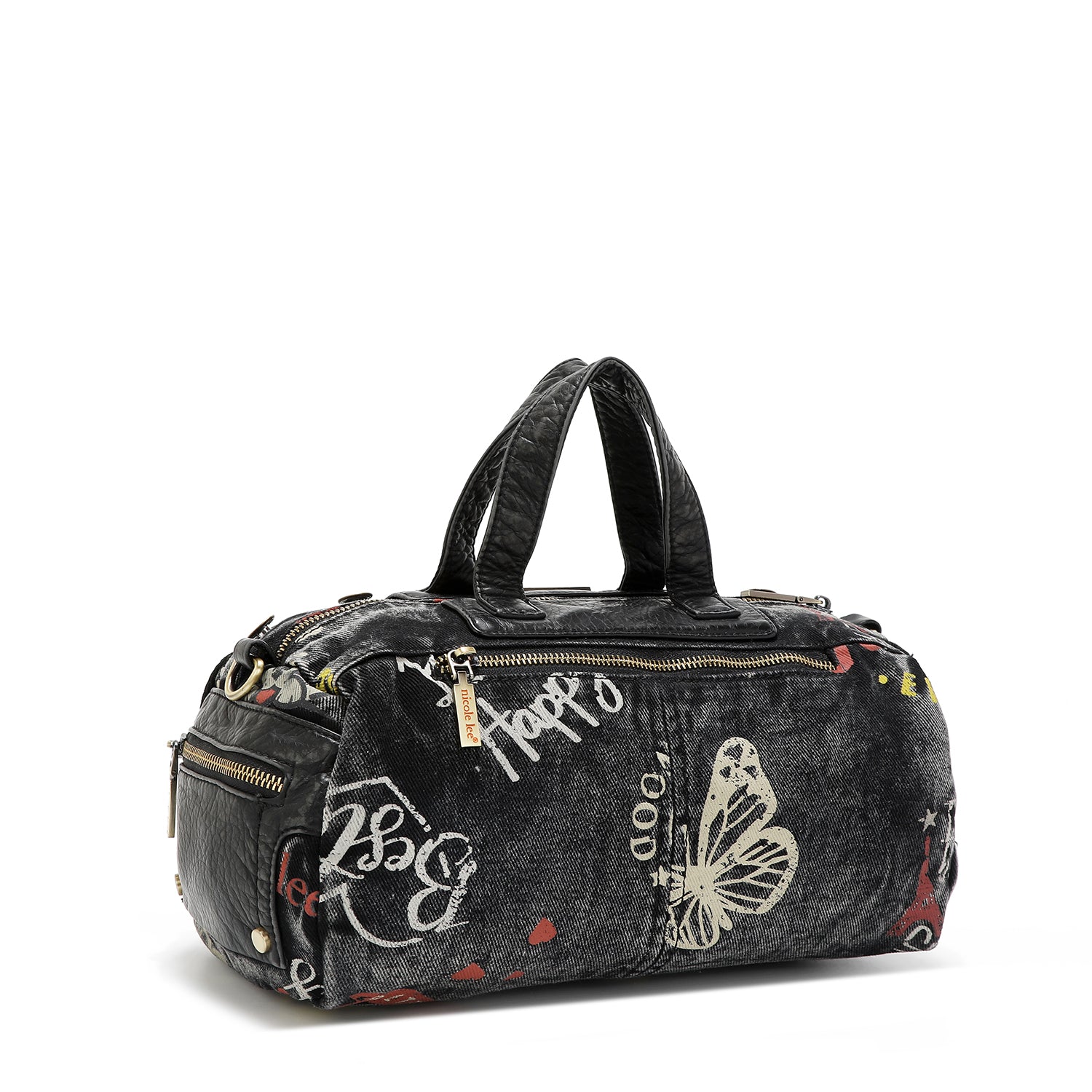 BANDOLERA MEDIANA DE TELA VAQUERA GRIS