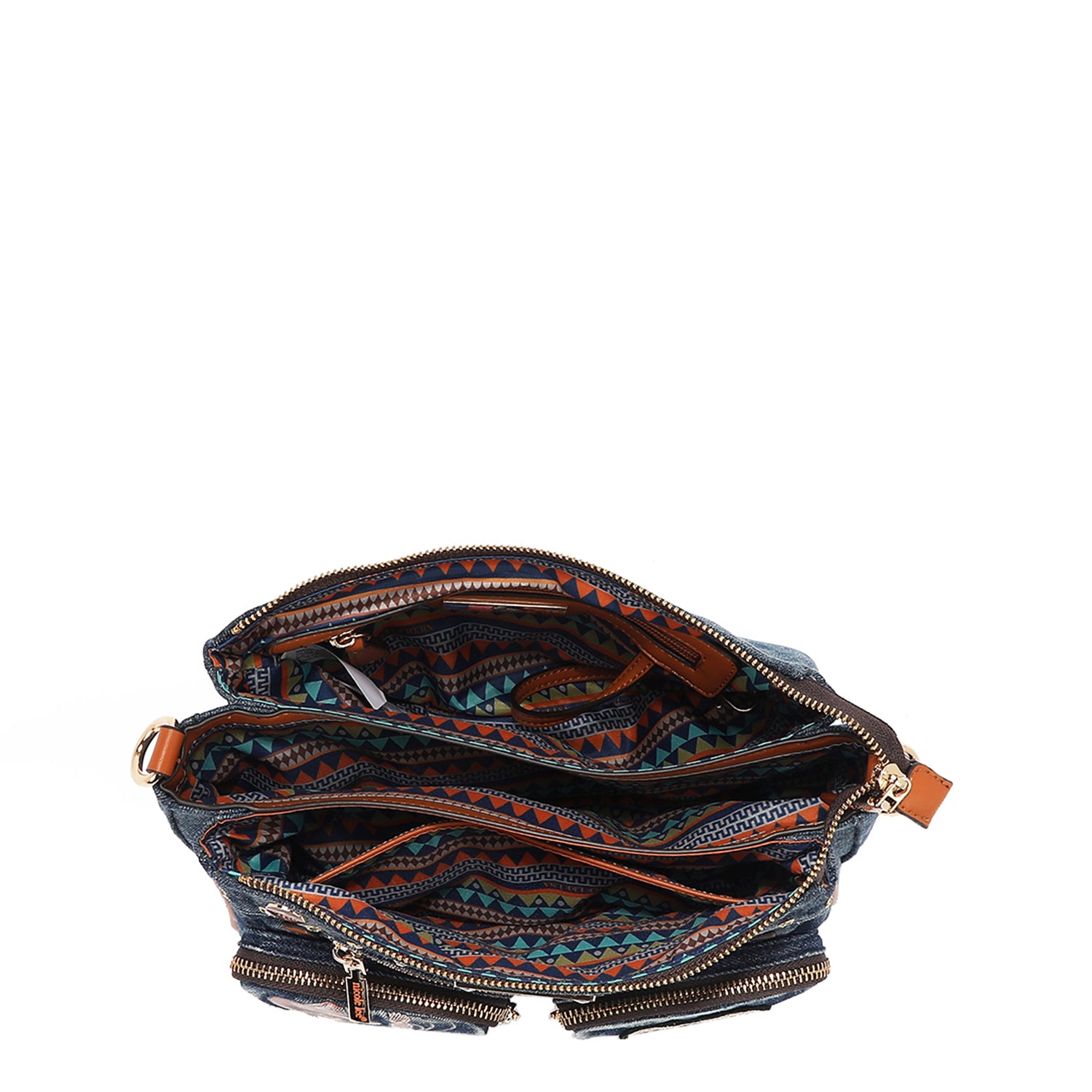 BORSA A TRACOLLA IN DENIM (<tc>SOFIA MONTANA</tc>)