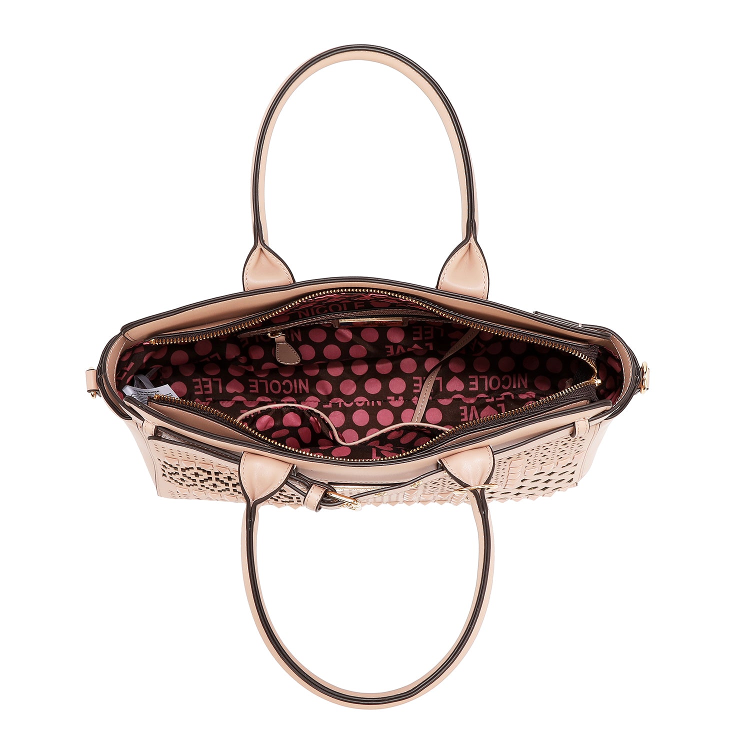 Sac à sacrel avec coupes géométriques (rose)