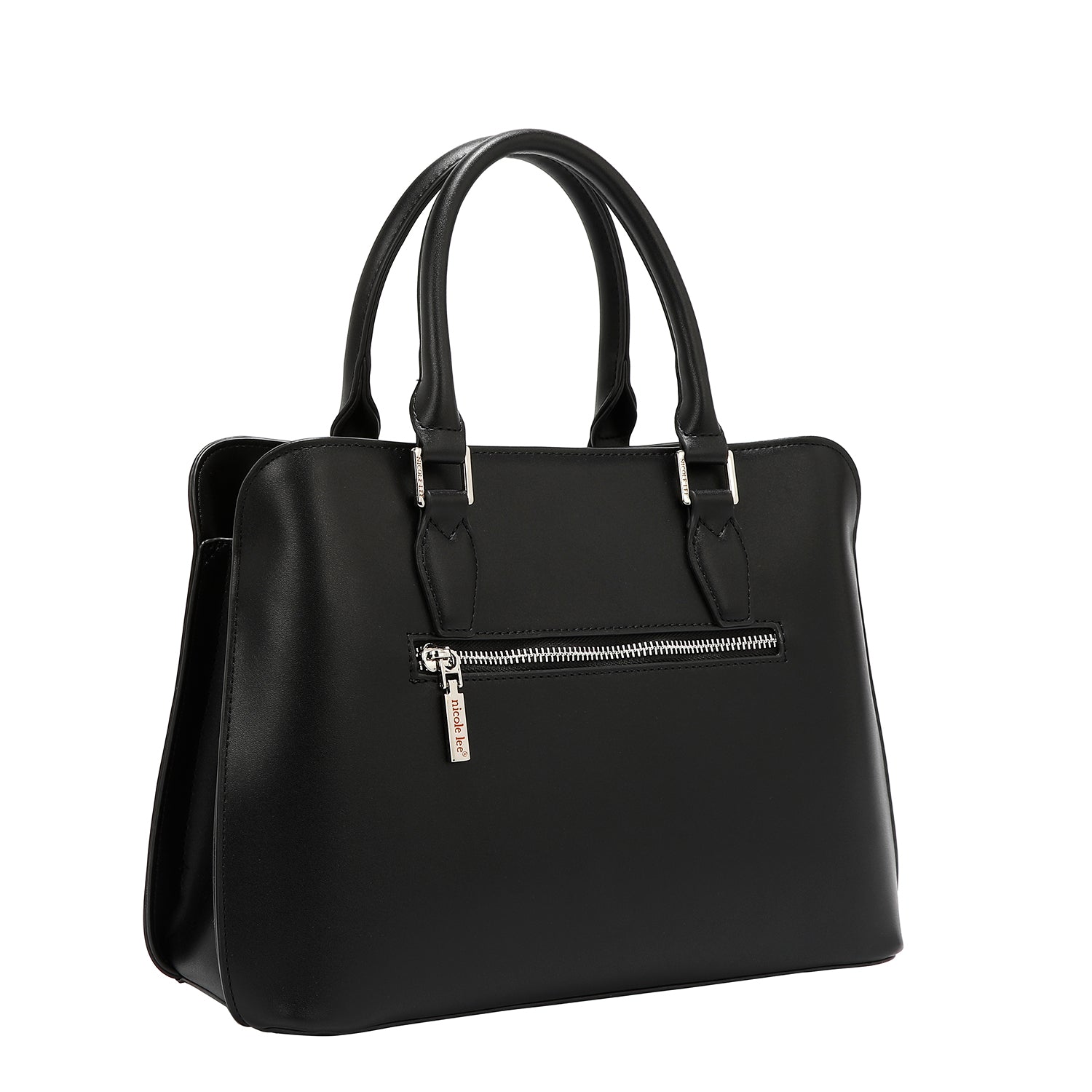 BOLSA DE CÚPULA CON RECORTE GEOMÉTRICO (NEGRO)