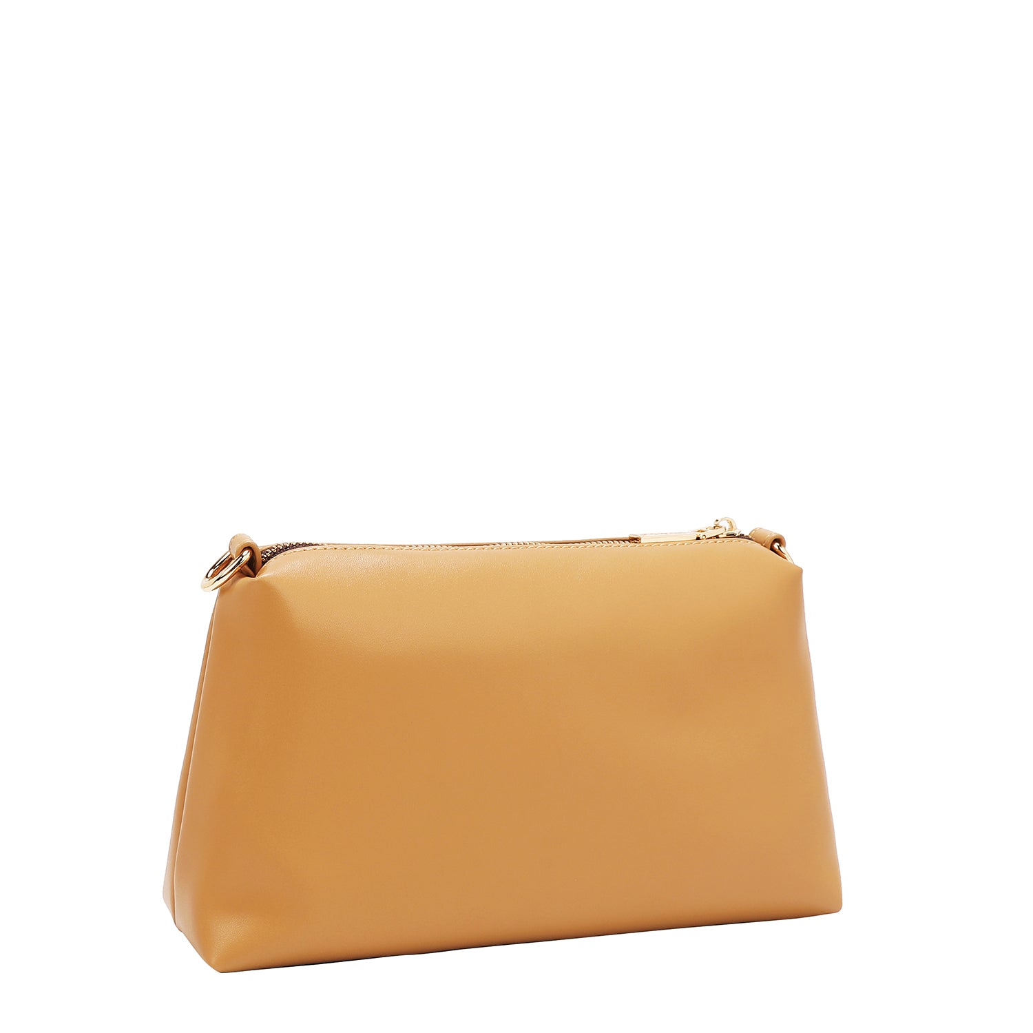 BOLSA DE DOS PIEZAS CON RECORTE GEOMÉTRICO (ARENA)