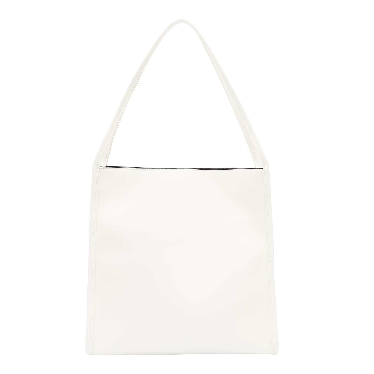 Two -piece bag with geometric cuts (white)